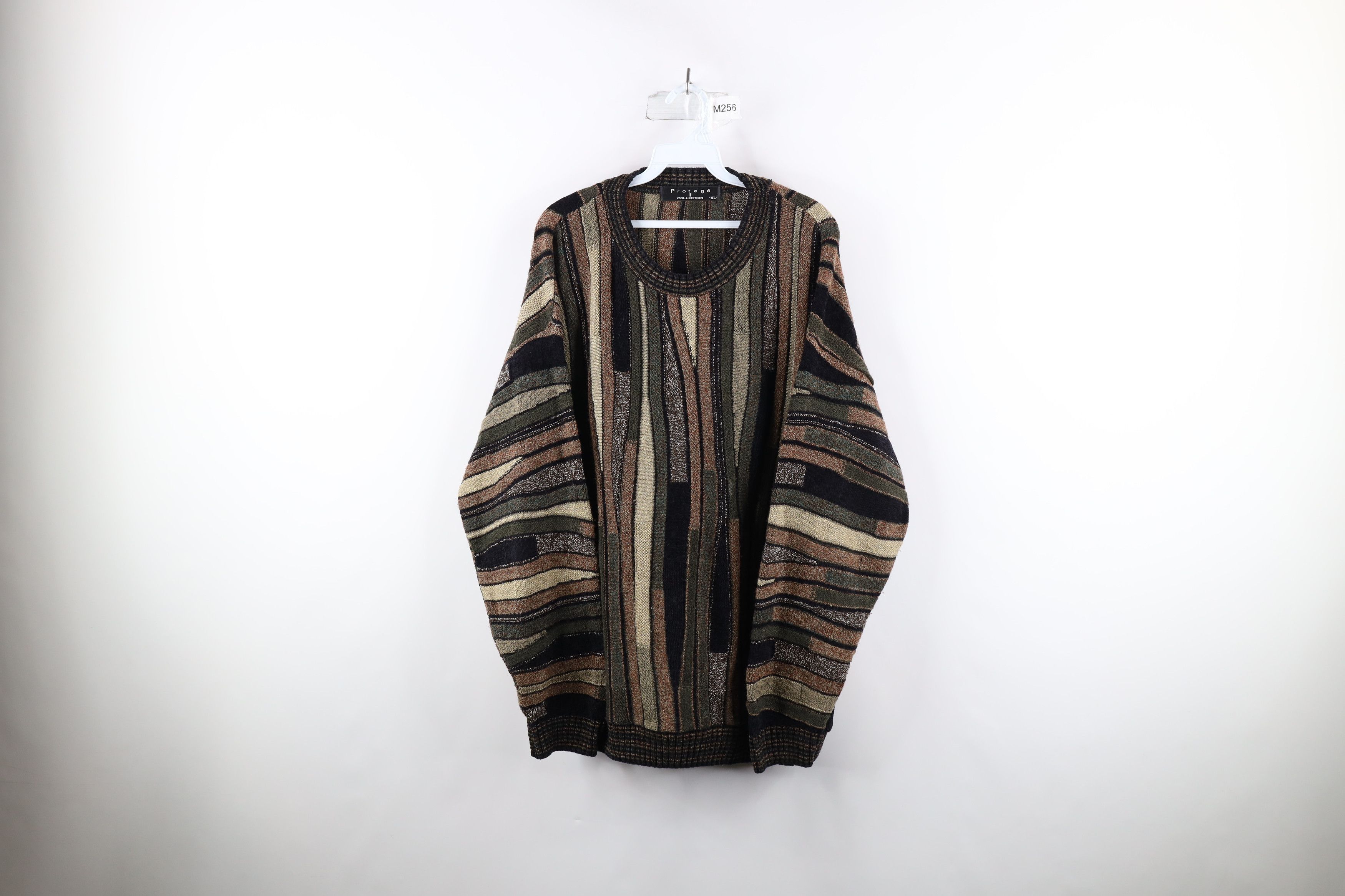 Vintage 90s Coogi Style Striped Knit Cosby Sweater USA