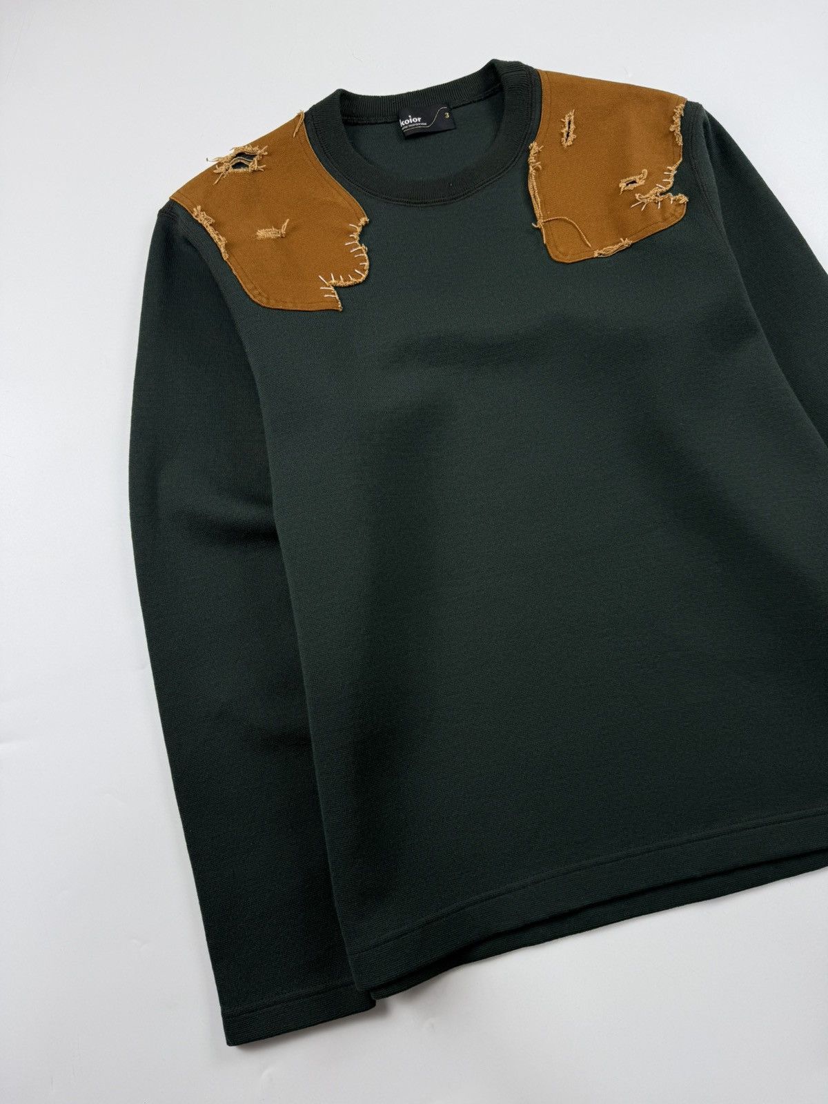Kolor Kolor F/W’19 Hunter Crew Wool Sweater Size US L / EU 52-54 / 3 - 4 Thumbnail