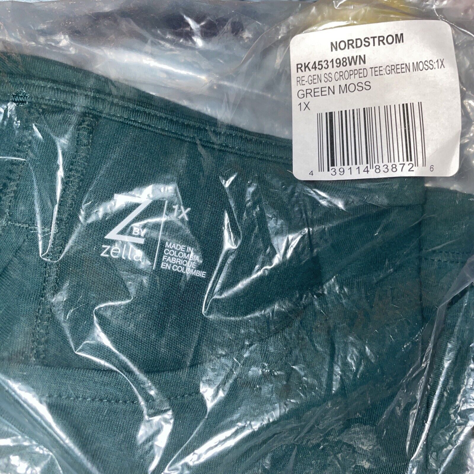 Nordstrom Nordstrom Rack Z By Zella Women’s 1X Re-Gen SS Cropped Tee Size XL / US 12-14 / IT 48-50 - 3 Thumbnail