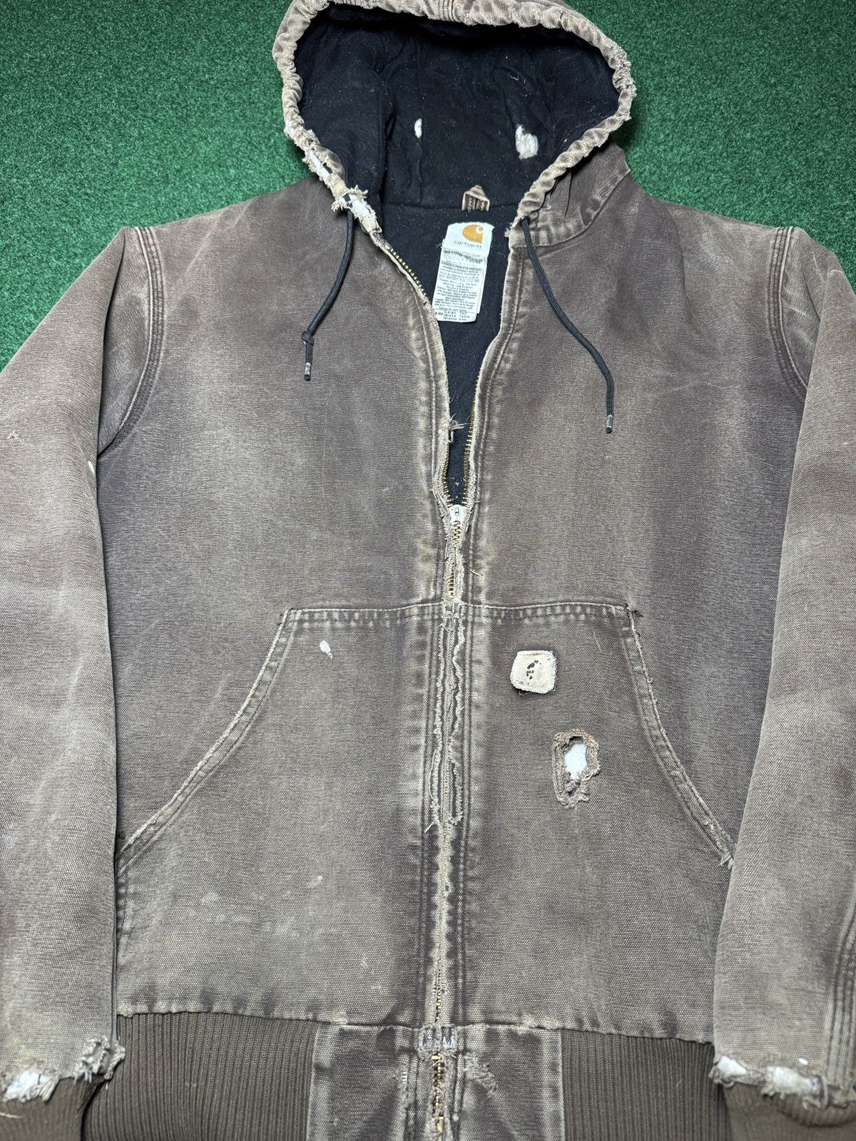 Carhartt Carhartt Brown Grunge Distressed Large Jacket Boxy 27x29 Size US L / EU 52-54 / 3 - 2 Thumbnail