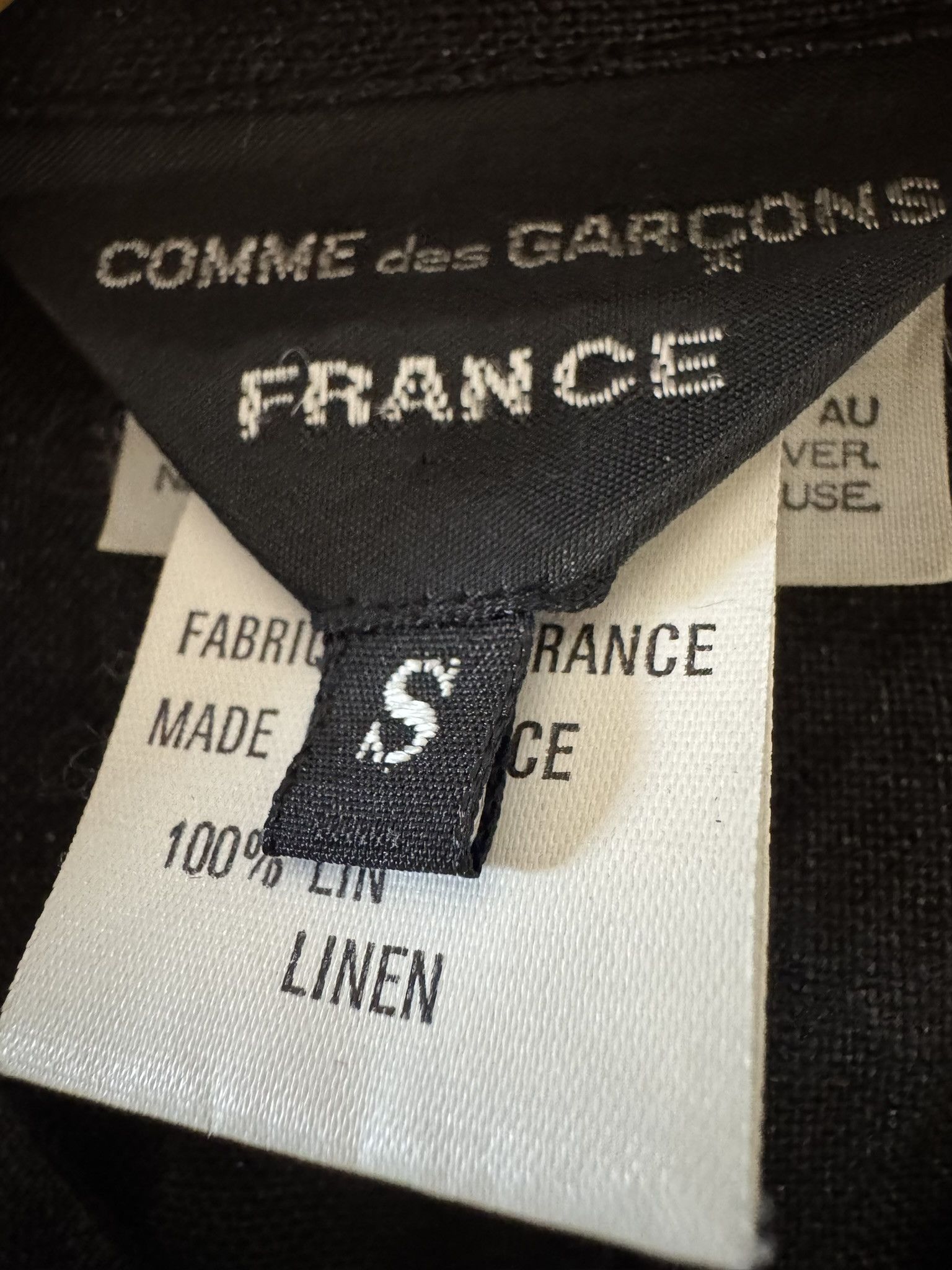 Comme des Garcons Vintage Comme des Garçons Black Linen Asymmetric Jacket Size S / US 4 / IT 40 - 3 Thumbnail