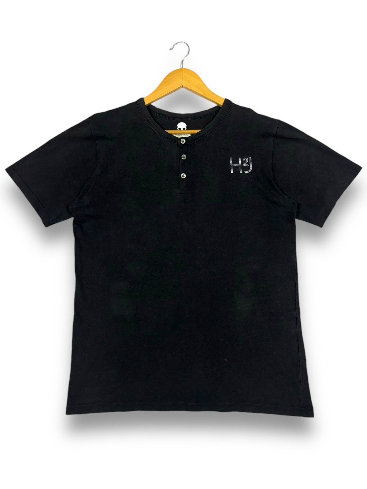 HYDROGEN Vintage Hydrogen H2J SunFaded Skull Swarovski Punk T-shirt Size US S / EU 44-46 / 1 - 2 Thumbnail