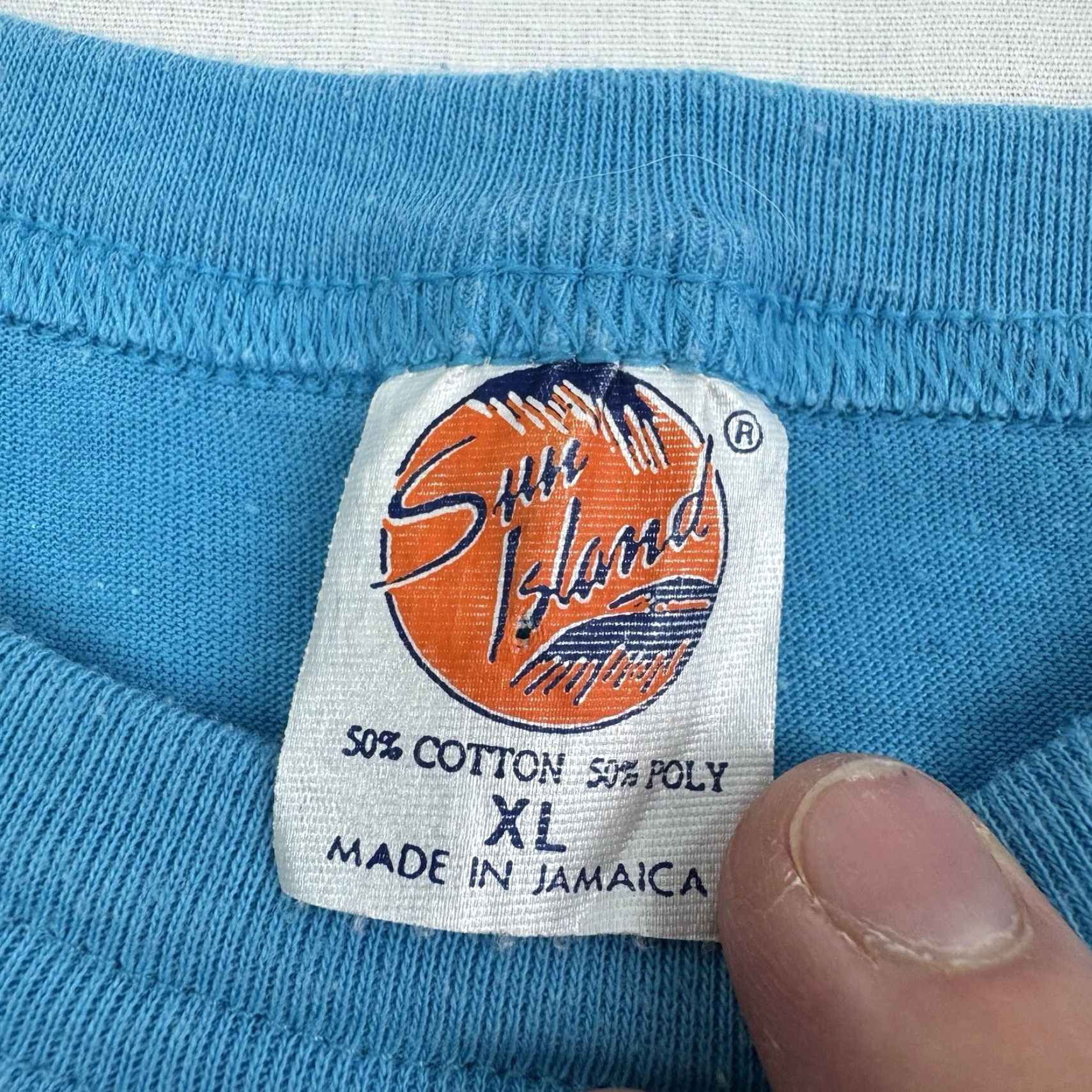 Vintage VINTAGE Sun Island Jamaica T-Shirt Adult XL Blue Tropical 80s Beach Graphic No Problem Size US XL / EU 56 / 4 - 4 Thumbnail