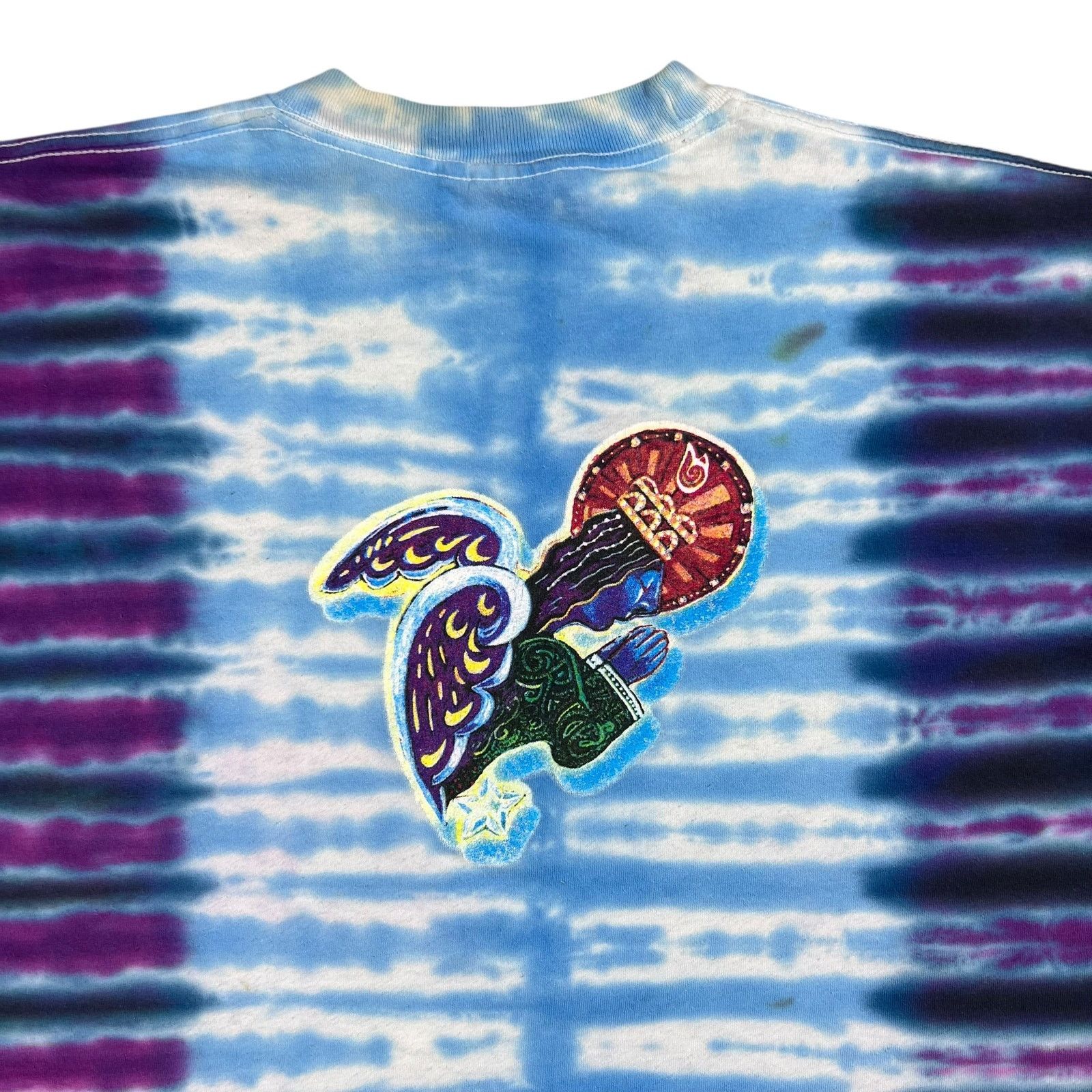 Band Tees × Gildan × Vintage Vintage 2000 Santana Supernatural album tie dye band tee (L) Size US XL / EU 56 / 4 - 8 Thumbnail