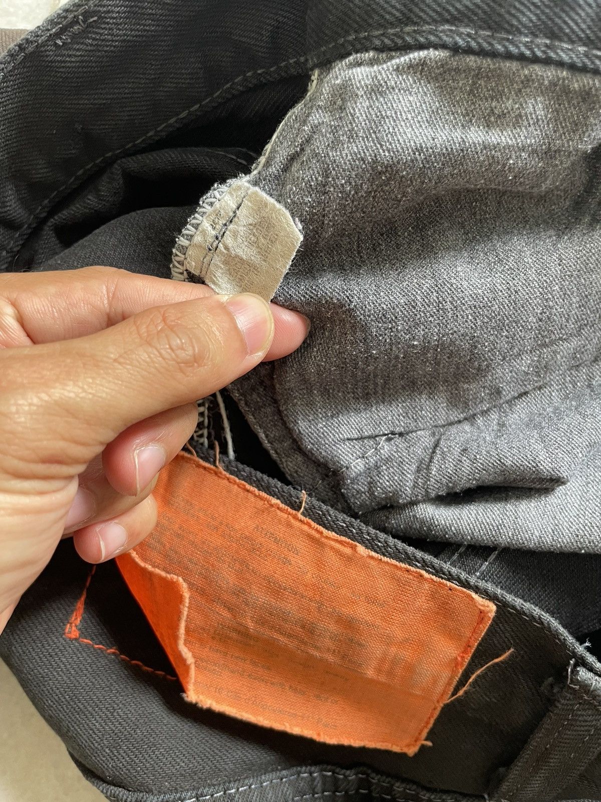 If Six Was Nine Very Rare Vintage 80s Levis 501 All black Faded Jeans Size US 30 / EU 46 - 9 Thumbnail