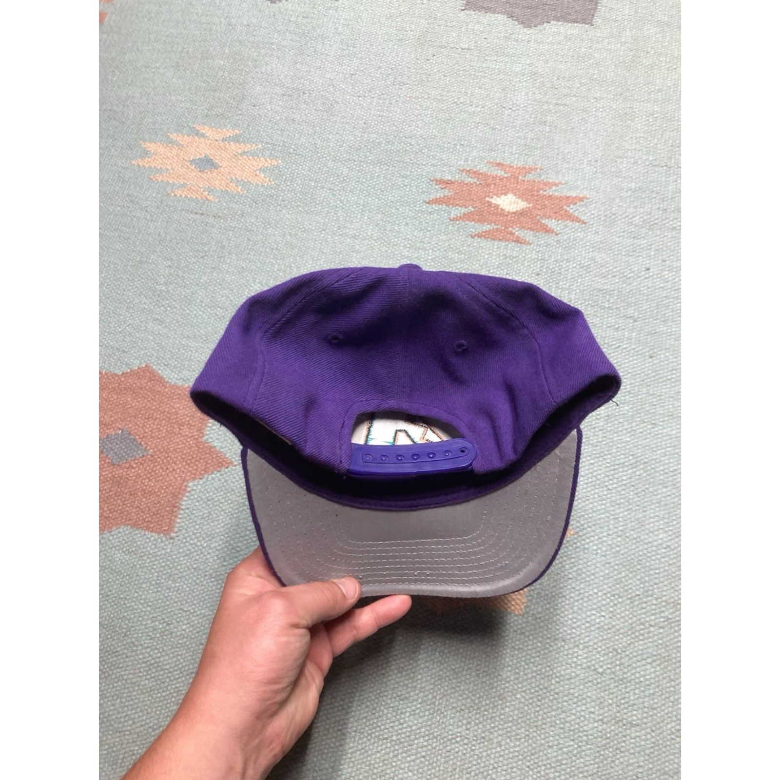 Vintage VINTAGE 90s SnapBack hat cap Arizona Diamondbacks big logo wool blend | AriZona | Men | Adjustable | Purple Role: Hat Size ONE SIZE - 4 Thumbnail