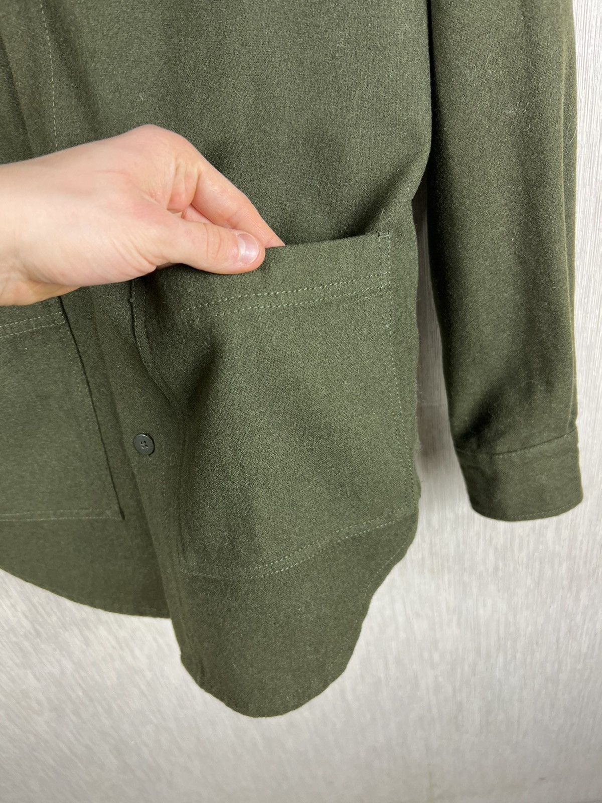 Han Kjobenhavn Archival Han Kjøvenhavn public shirt wool over shirt army Size US M / EU 48-50 / 2 - 7 Thumbnail
