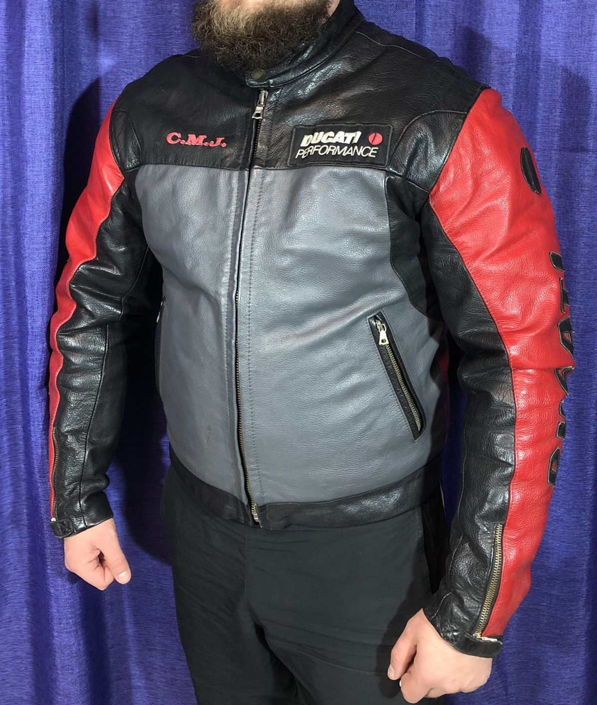 Dainese × Ducati Ducati Dainese Motorcycle Moto leather jacket Racing Vintage Size US XL / EU 56 / 4 - 3 Thumbnail