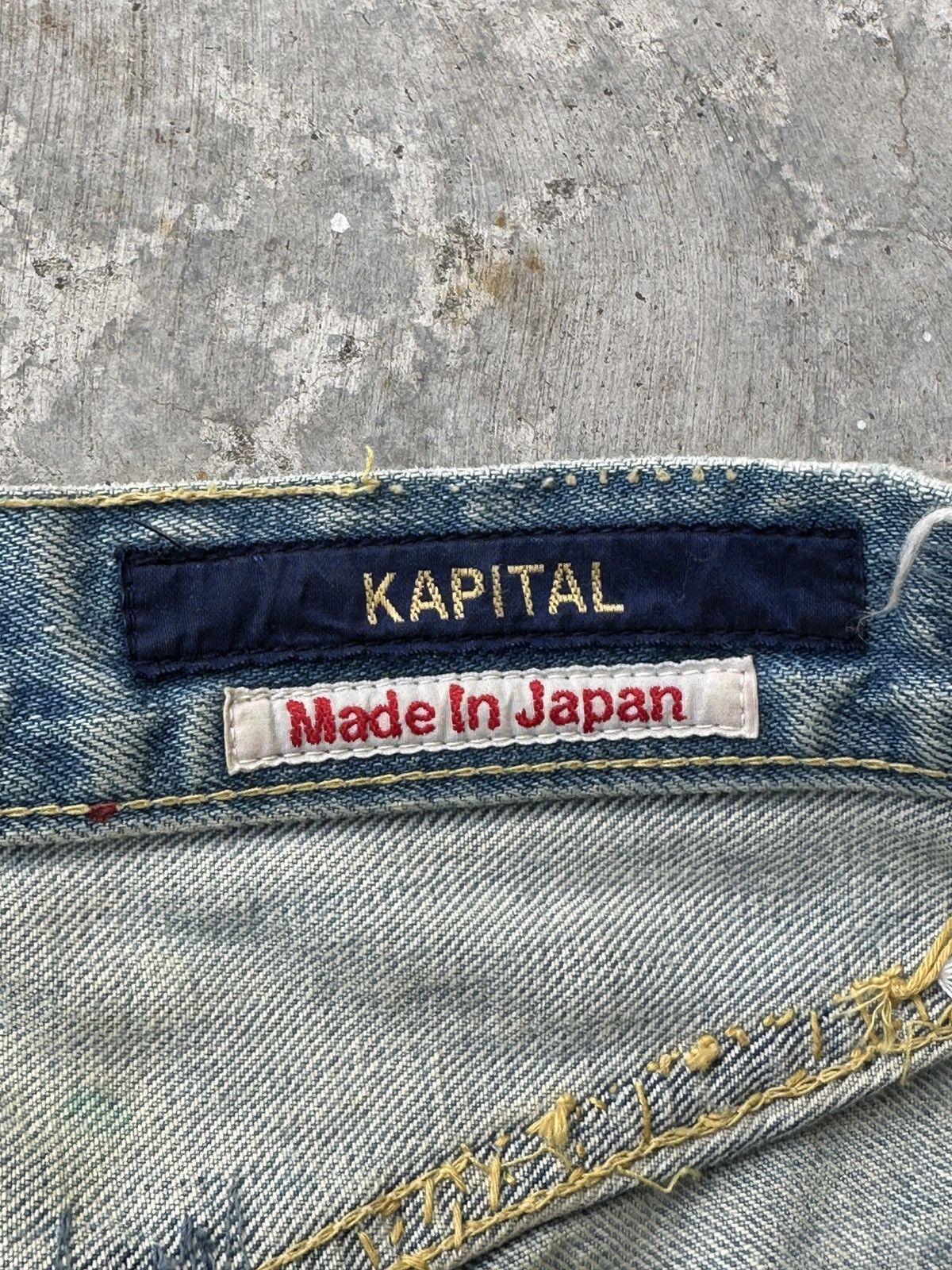 Kapital Kountry Boro Patchwork Denim Track pant Remake Size US 35 - 21 Thumbnail