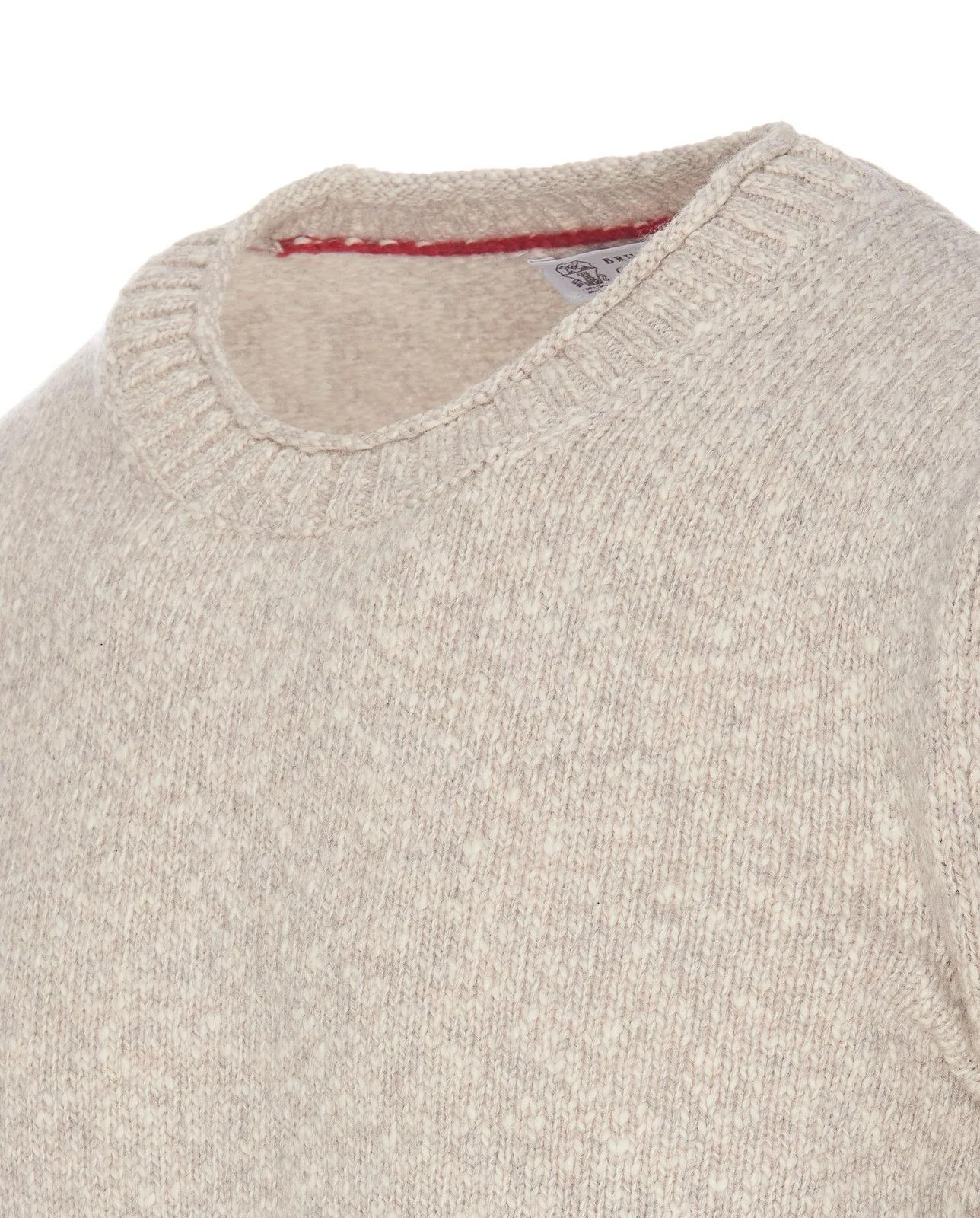 Brunello Cucinelli o1y0526 Cashmere Blend Sweater in Light Gray Size US M / EU 48-50 / 2 - 3 Thumbnail