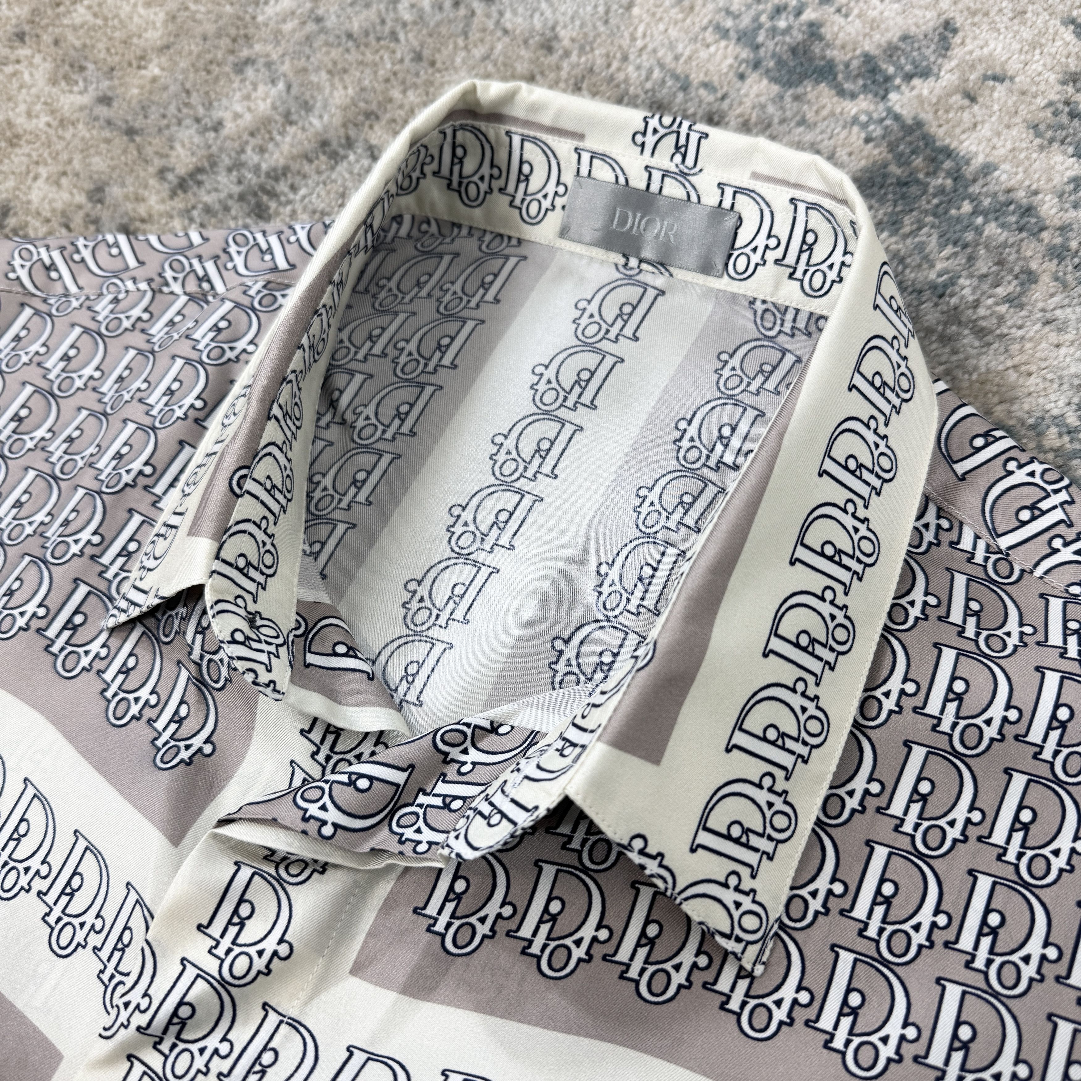 Dior Dior Oblique Pixel Short Sleeve Shirt In Beige RRP £1350 Size US M / EU 48-50 / 2 - 7 Thumbnail