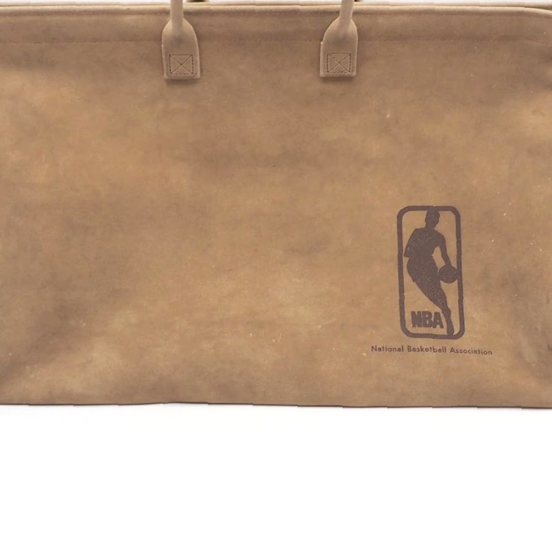 NBA VINTAGE NBA Briefcase Attache Laptop Bag 1970's Faux Suede Leather Brown Unbranded Unisex Adults 17x11 - Textile: Faux Leather - 90s Size ONE SIZE - 2 Thumbnail
