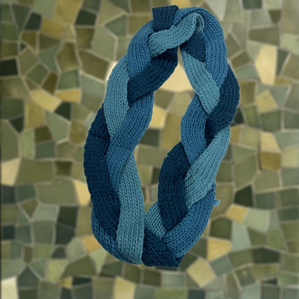Merona Merona Womens Infinity Scarf Teal Blue Chunky Knitted One Size Scarf Bohemian Classic Neck Warmer Womens Size ONE SIZE - 1 Thumbnail