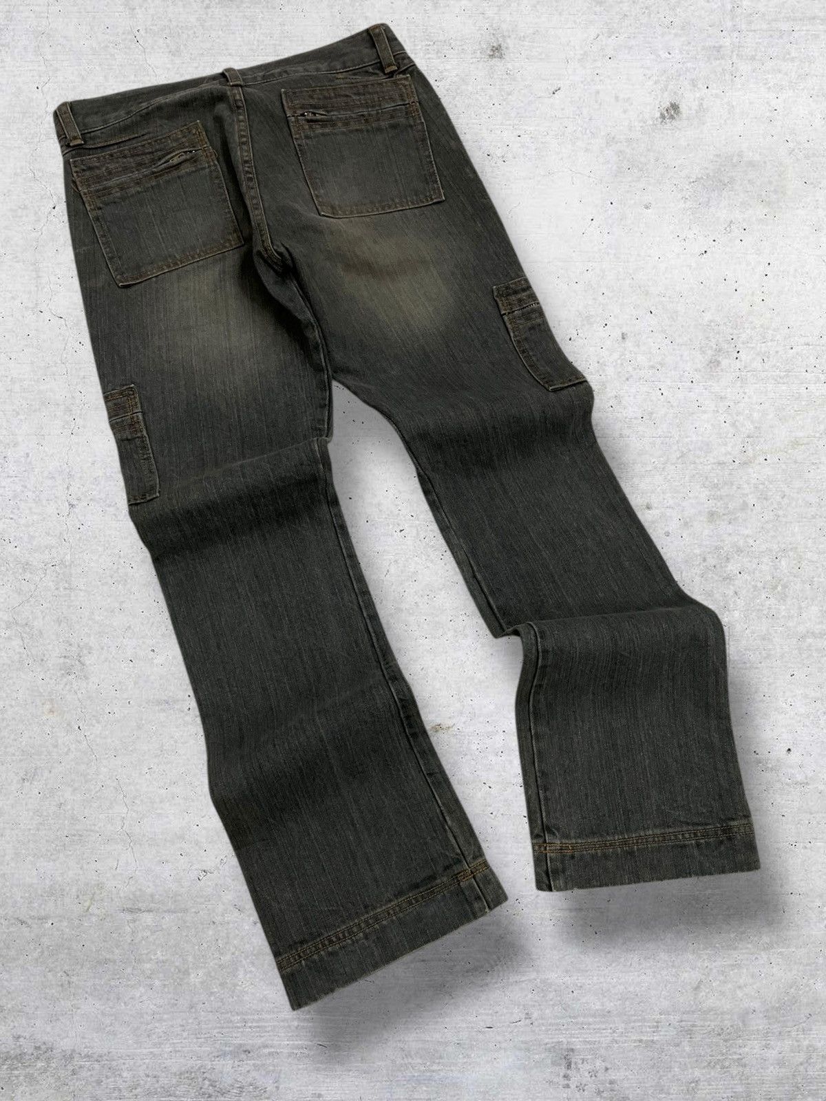 Tornado Mart VINTAGE EDGE ON ALL JAPAN DESIGNER 90S FLARED MUDWASH DENIM Size US 29 - 9 Thumbnail