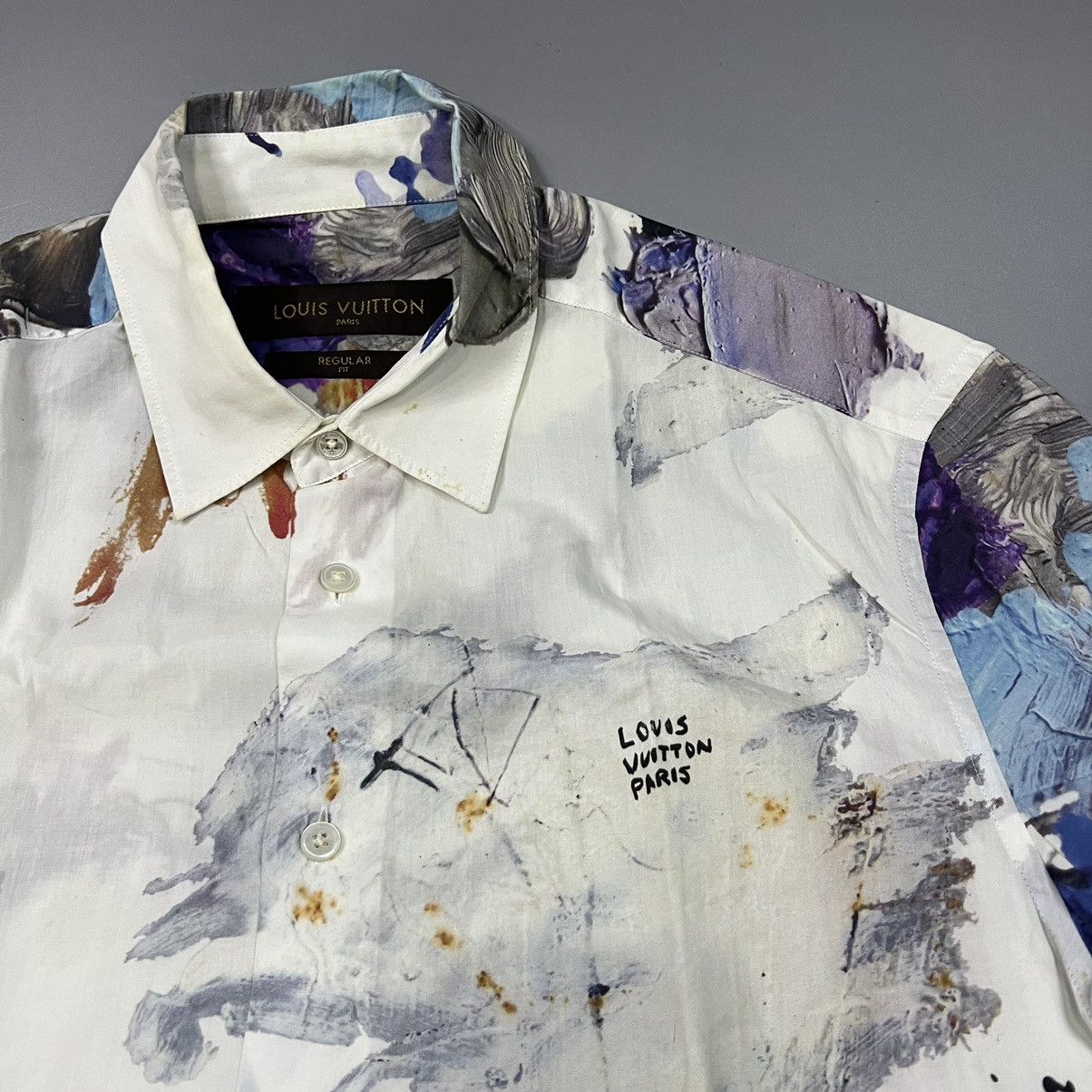Louis Vuitton Louis Vuitton - 2017 Paint Splatter Print Shirt Size US XS / EU 42 / 0 - 7 Thumbnail