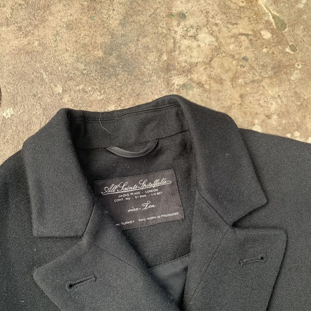 Allsaints Womens all saints Spitalfields long coat black Size M / US 6-8 / IT 42-44 - 5 Thumbnail