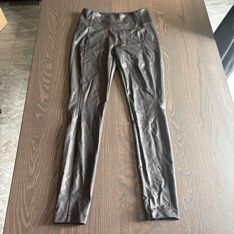 Athleta Athleta Delancey Black Faux Leather Womens Small Petite Size 26" / US 2 / IT 38 - 1 Thumbnail