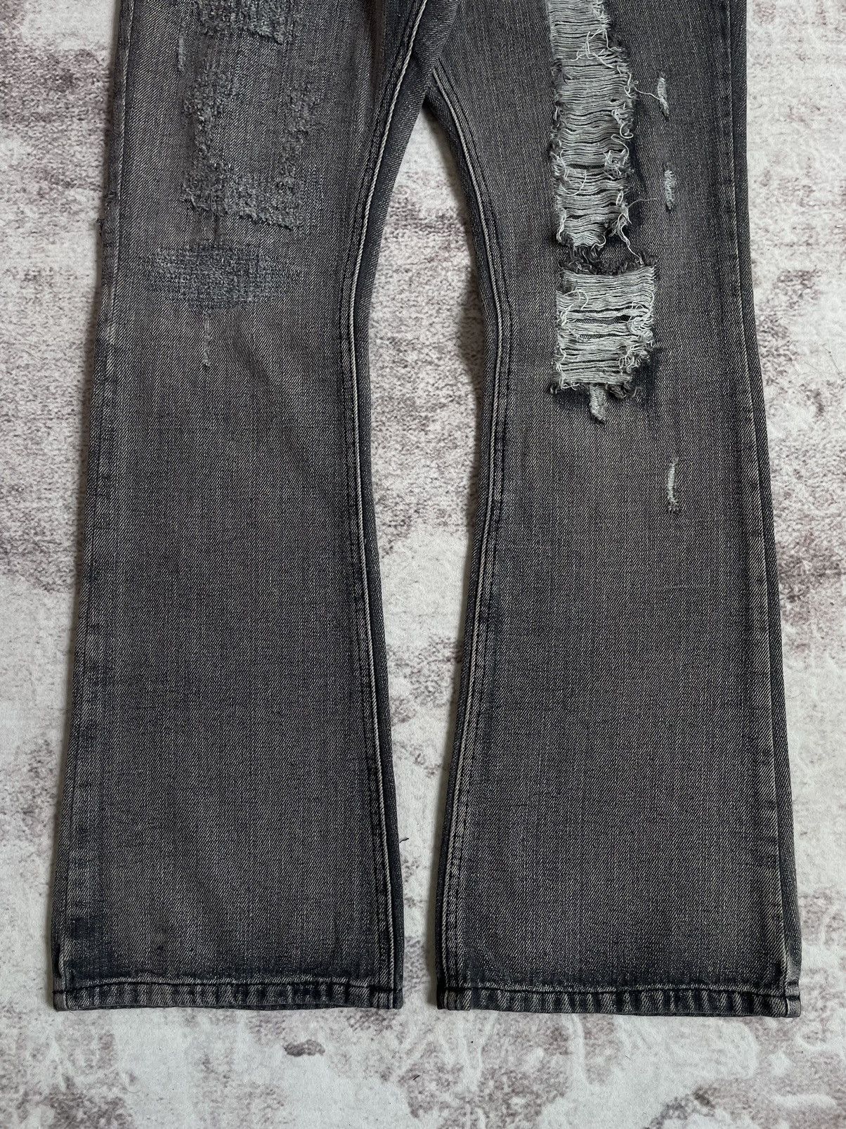 Japanese Brand Vintage Y2K Thrashed LGB Style Flare Denim Pants Size US 32 / EU 48 - 5 Thumbnail