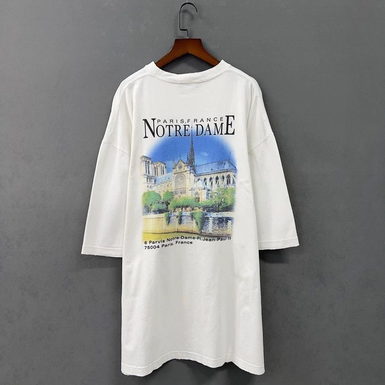 Balenciaga Balenciaga White short-sleeved T-shirt for destroying old Size US XS / EU 42 / 0 - 2 Thumbnail
