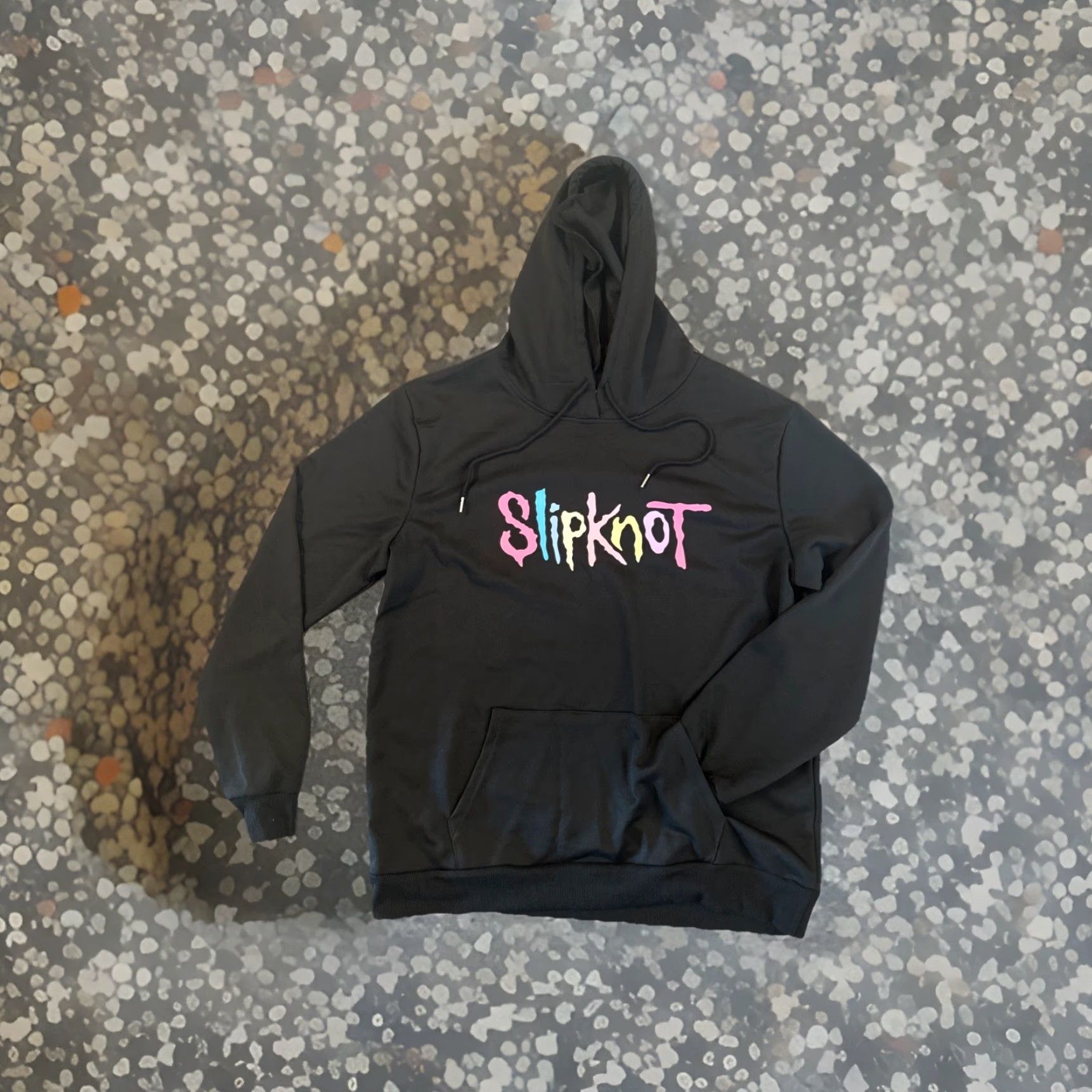 Vintage Slipknot Hoodie L Black Mens Regular 45” Chest Double Sided Pocket Hooded Graphic Print Rock Metal All Seasons Pullover Size US L / EU 52-54 / 3 - 3 Thumbnail