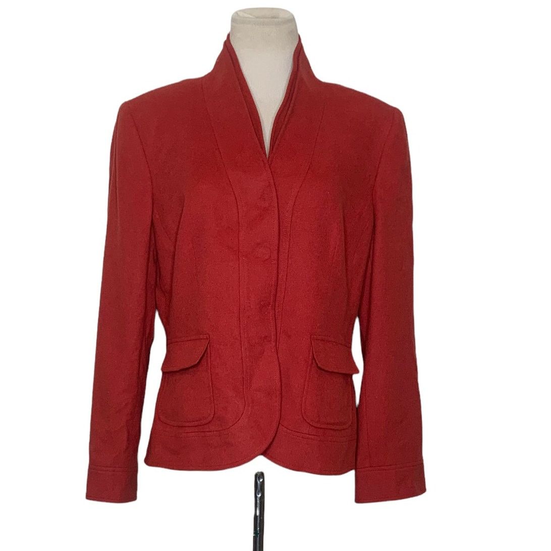 Albert Nipon Albert Nipon orange wool snap buttons blazer size 12 Size XL / US 12-14 / IT 48-50 - 1 Thumbnail