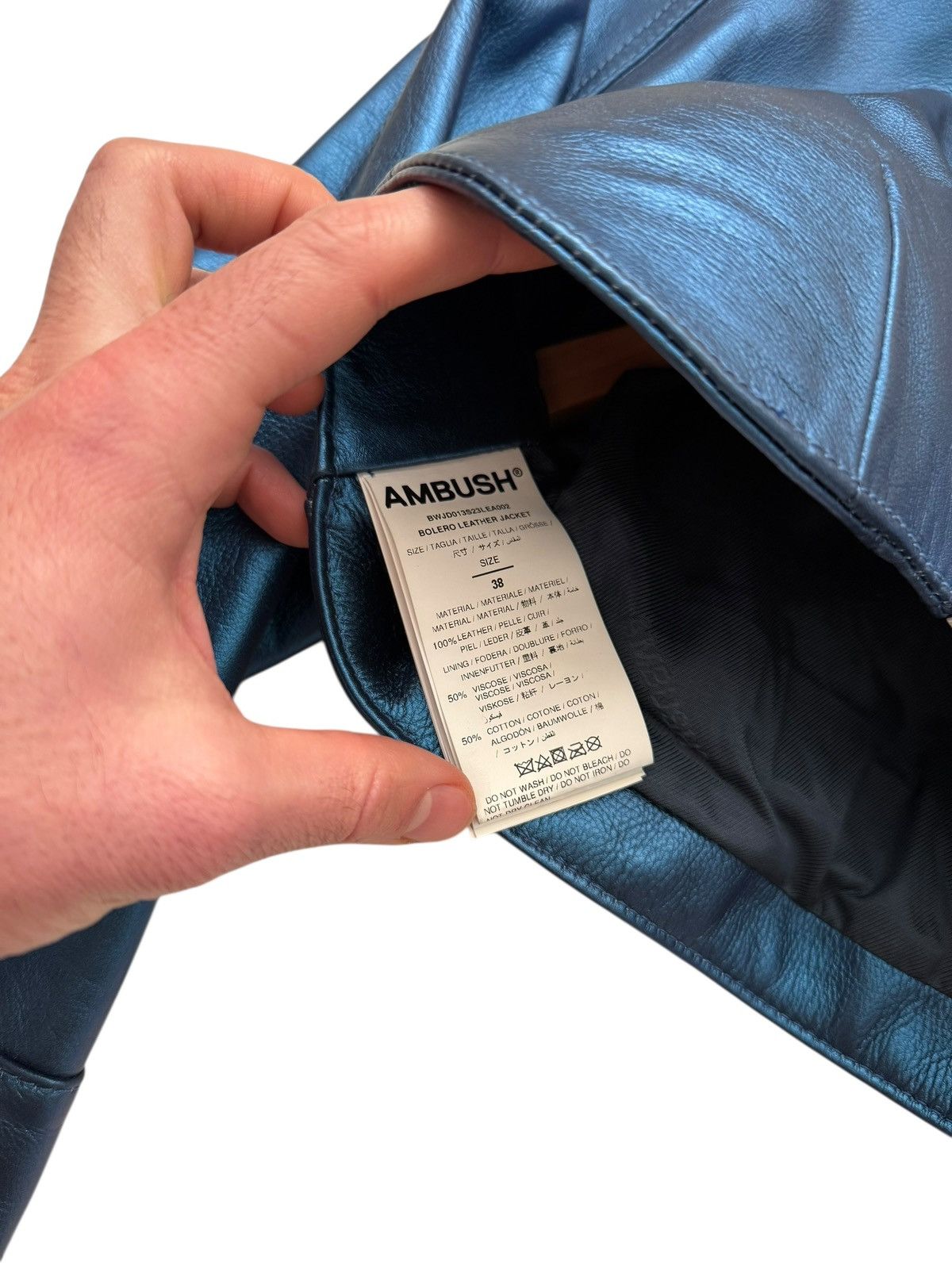 Ambush Design $5000 Metallic Leather Bolero Jacket Size XS / US 0-2 / IT 36-38 - 5 Thumbnail