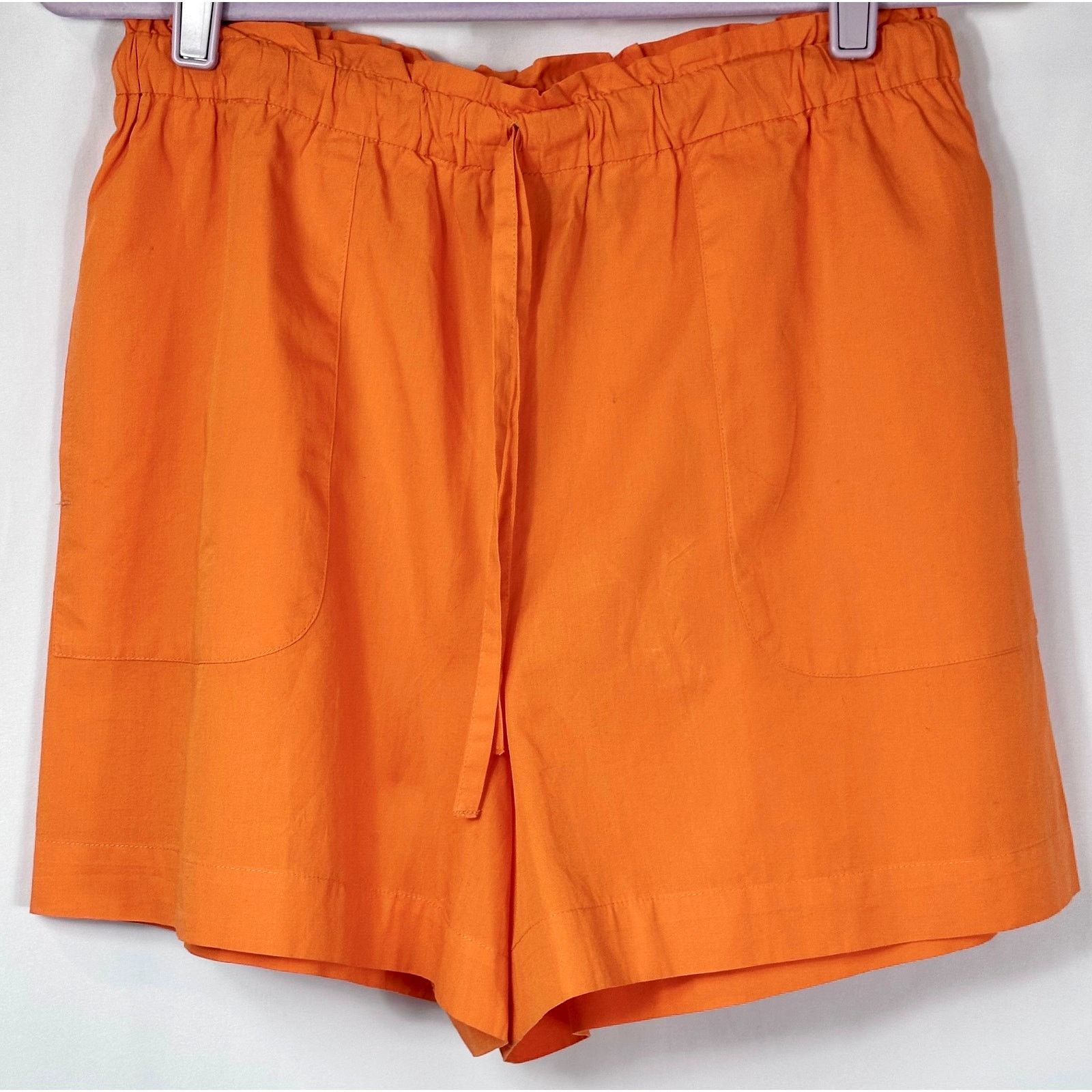 PIOMBO Piombo Drawstring Cotton Shorts with Pockets Orange size L Size 32" / US 10 / IT 46 - 8 Thumbnail