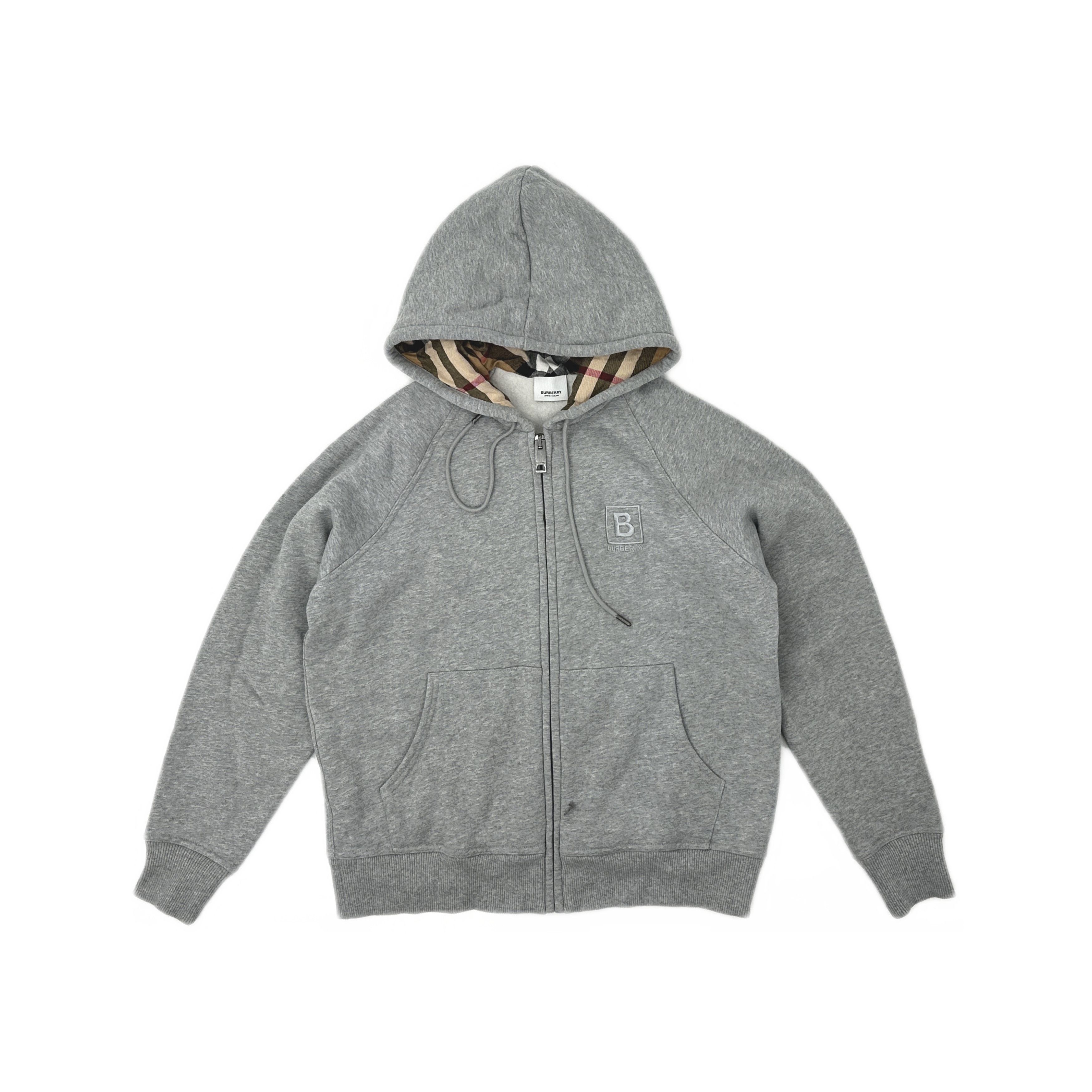 Burberry Burberry Logo Zip Up Hoodie Size L Size L / US 10 / IT 46 - 1 Thumbnail