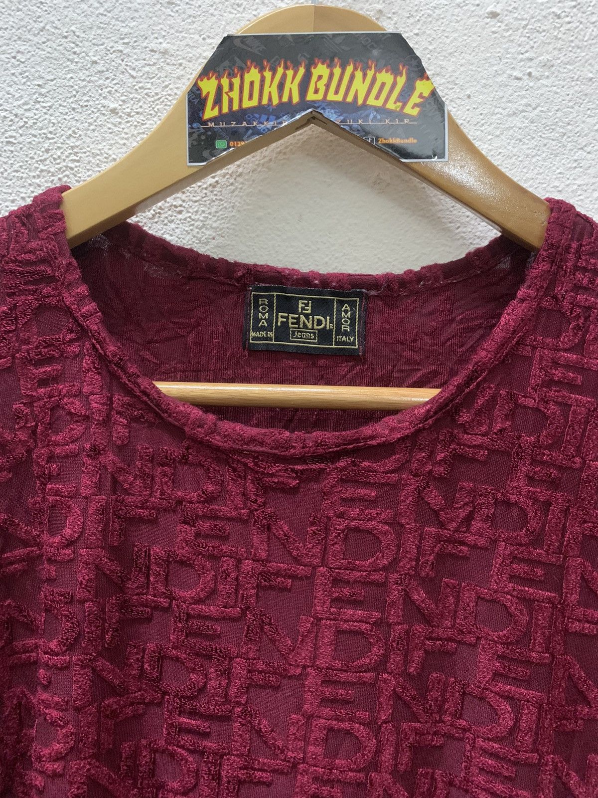 Fendi Fendi Roma Mesh Top Long Sleeve Monogram Script Size S / US 4 / IT 40 - 5 Thumbnail