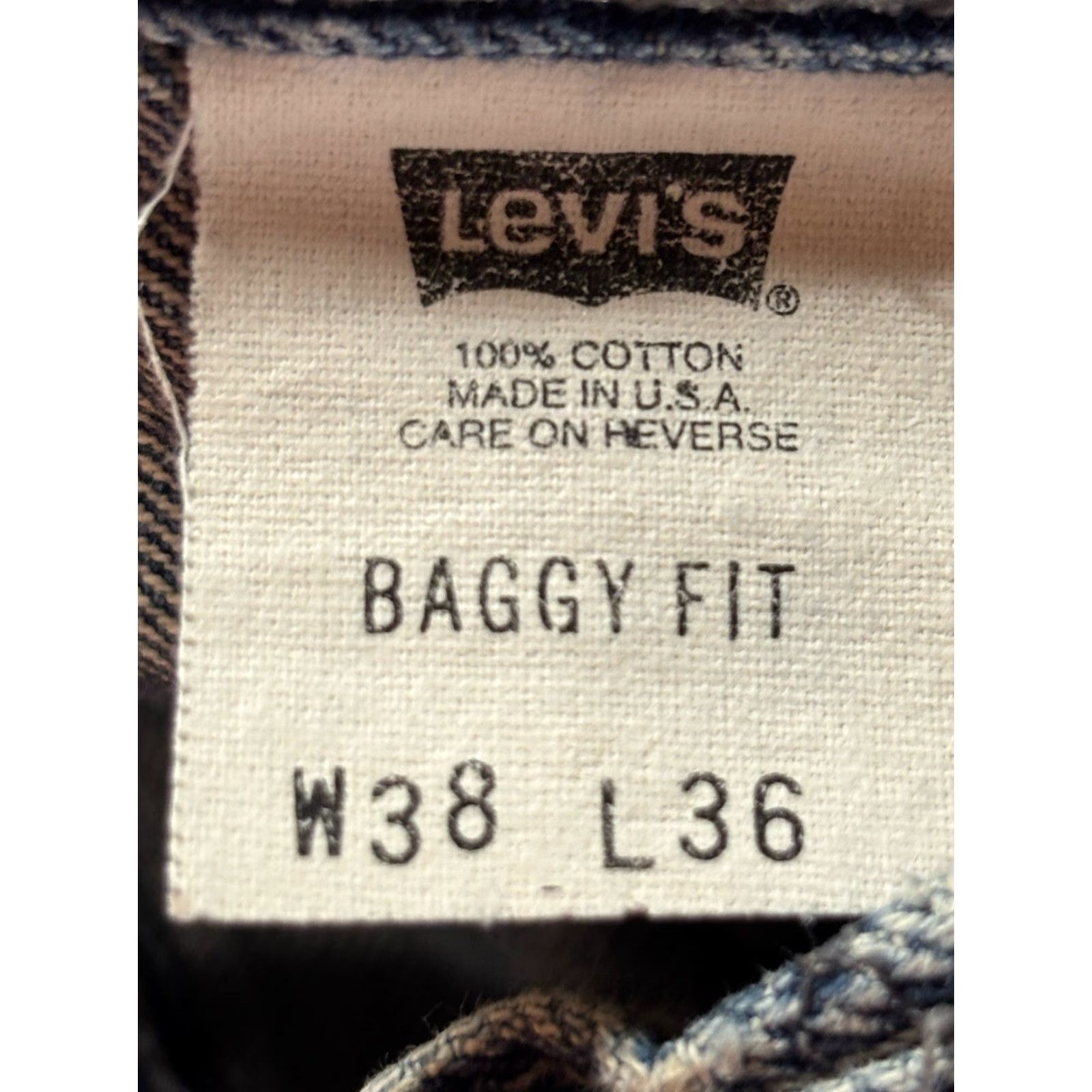 Levi's VINTAGE Levi's Silvertab Jeans Baggy Regular 38x35 Blue Denim 2001 Y2K Skater Mens Size US 38 / EU 54 - 7 Thumbnail