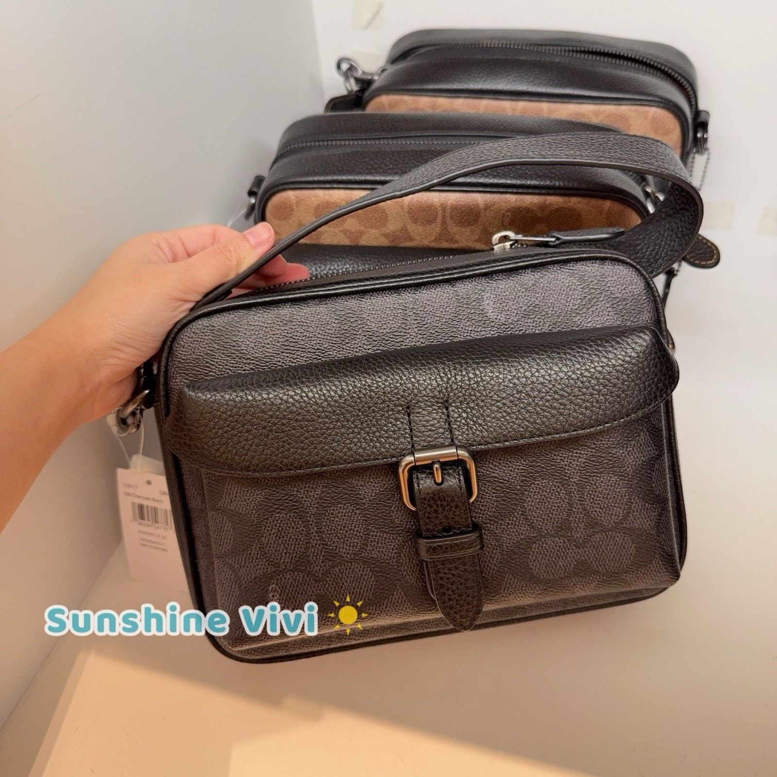 Coach NWT COACH MEN'S Warner Crossbody Bag CW217 Charcoal/Black Size ONE SIZE - 1 Thumbnail