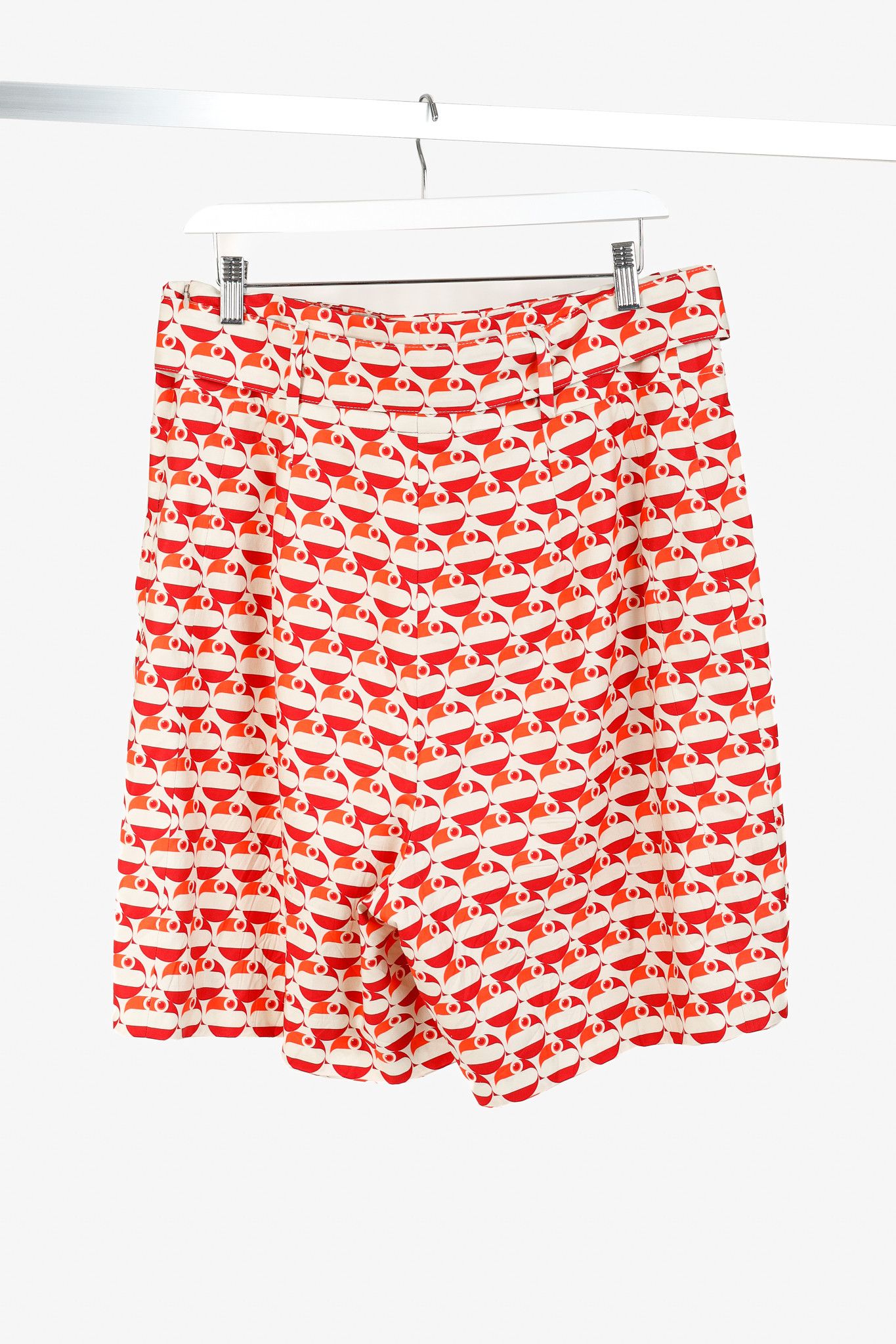Akris Akris Punto R/24 Fiorellina Cotton Pelican Dot Belted Shorts Size 34" / US 12 / IT 48 - 2 Thumbnail