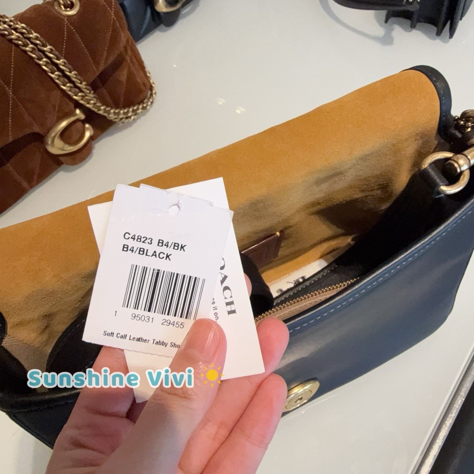 Coach NEW Coach Tabby Soft Leather Shoulder Bag Black/gold C4823 Size ONE SIZE - 6 Thumbnail
