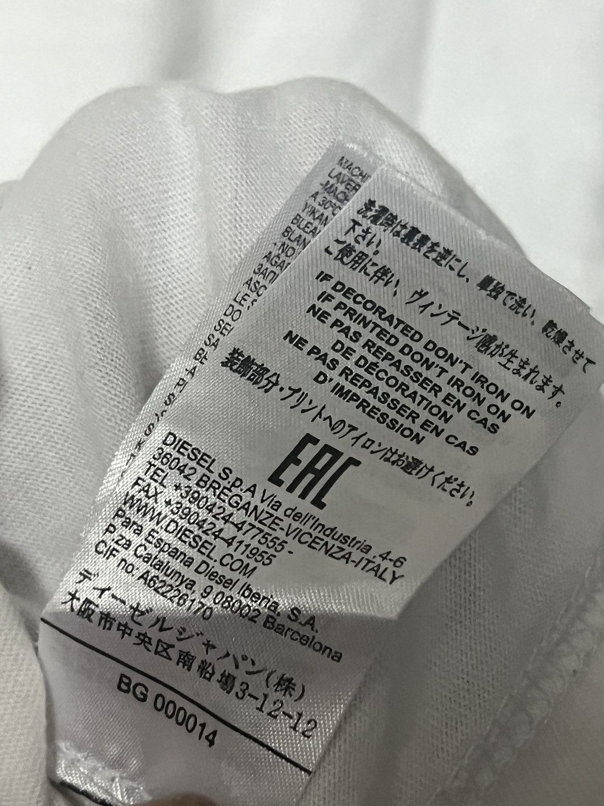 Diesel Original tee diesel white Size S / US 4 / IT 40 - 7 Thumbnail