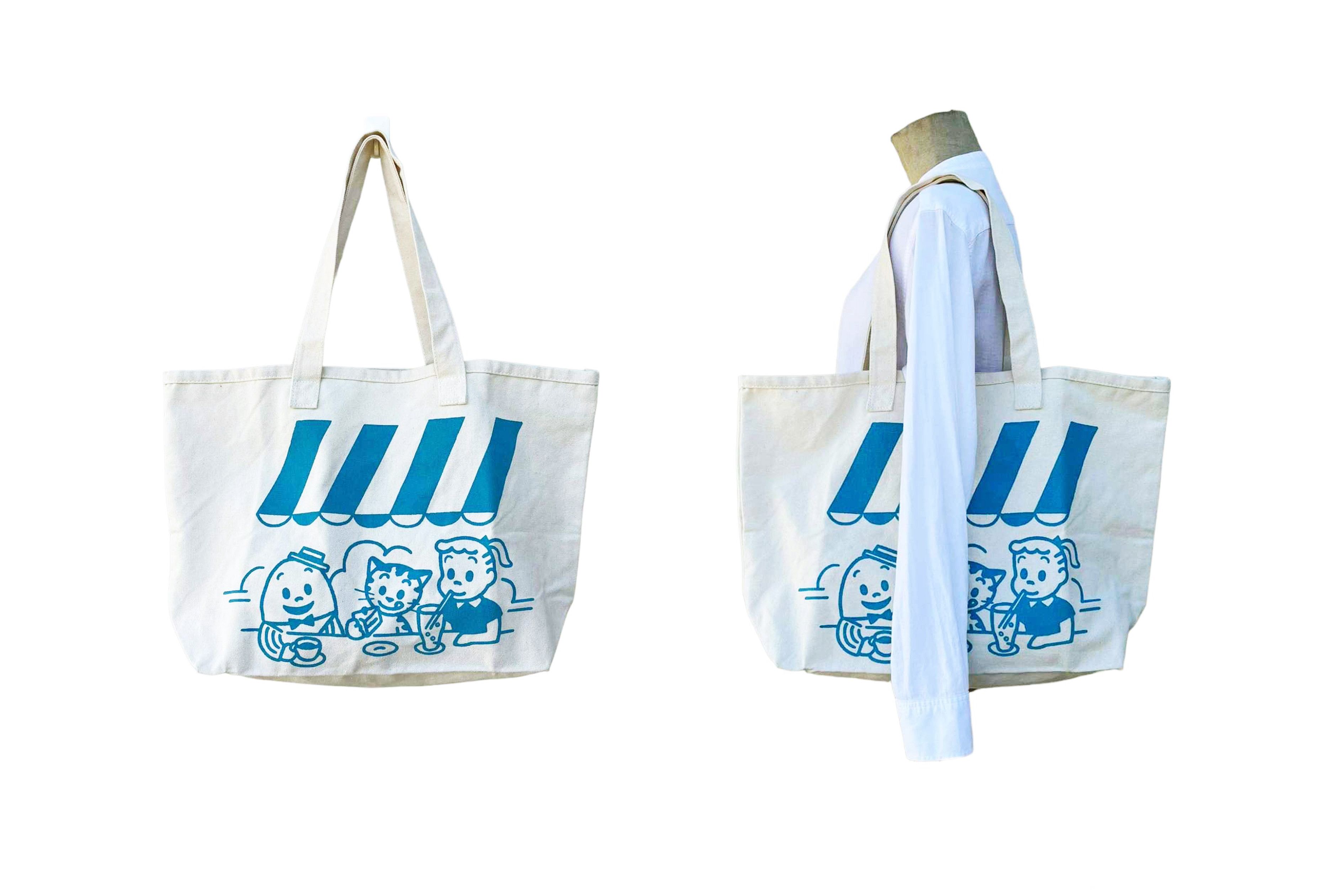 Japanese Brand Japanese Manga Osama Goods cartoon printed canvas tote bag Size ONE SIZE - 2 Thumbnail