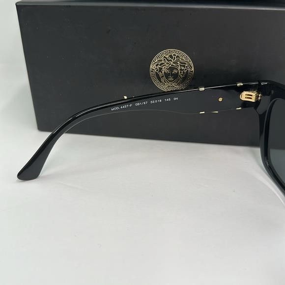 Versace New Authentic VERSACE Men's Low Bridge Fit Sunglasses VE4457 Size ONE SIZE - 2 Thumbnail