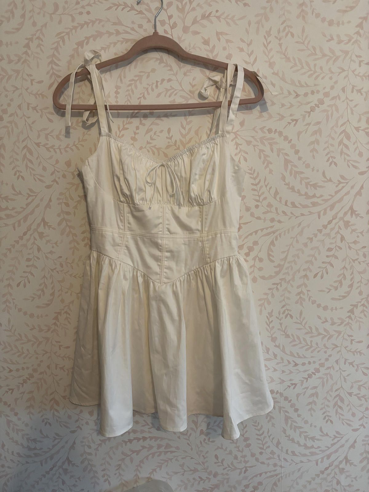 Designer NWOT For Love and Lemons White Corset Peasent Dress Size M / US 6-8 / IT 42-44 - 1 Thumbnail