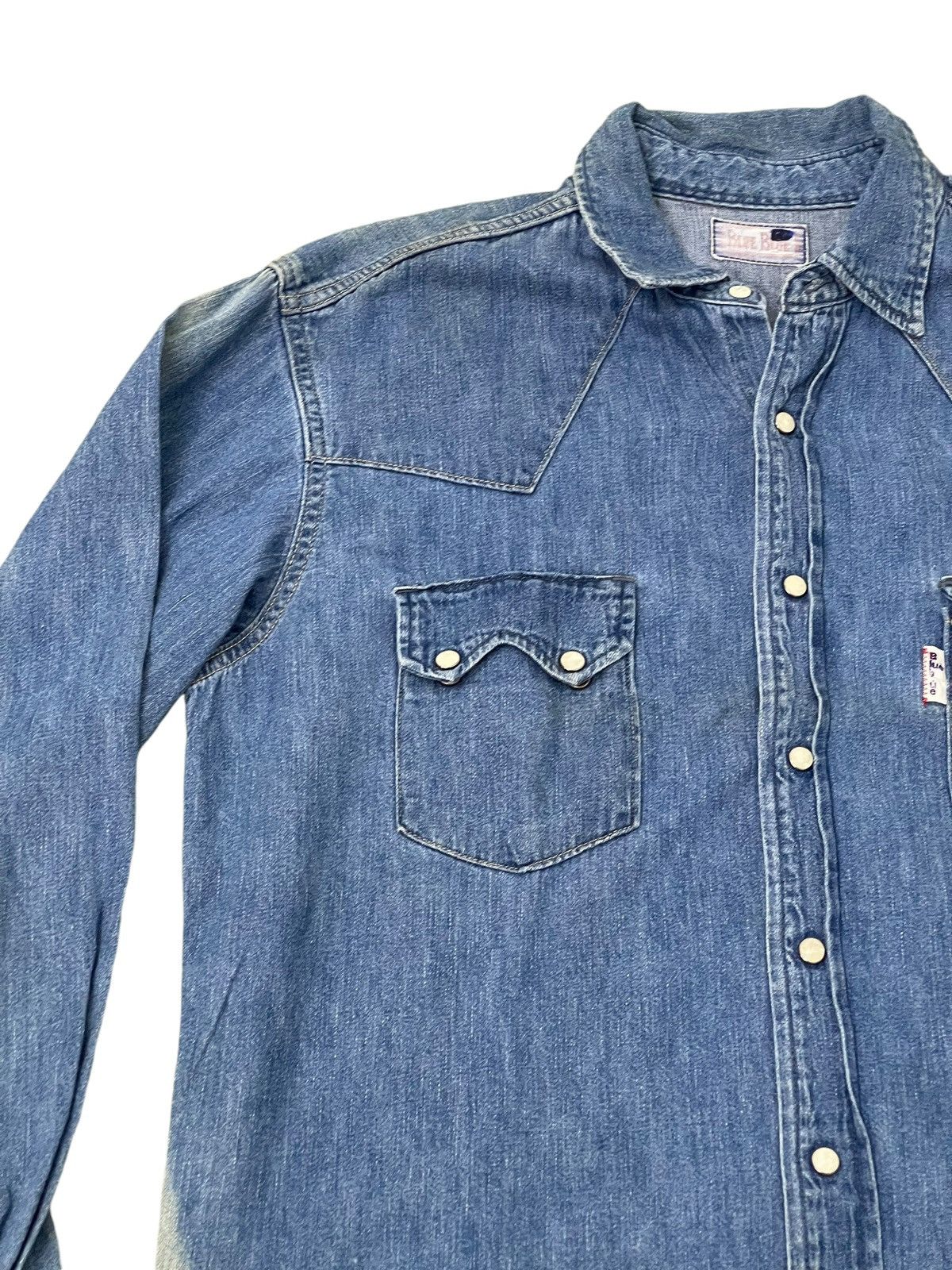 Blue Blue Japan Sun Faded Blue Blue Japan Denim Shirt Westerner 6🟩0 Size US M / EU 48-50 / 2 - 7 Thumbnail