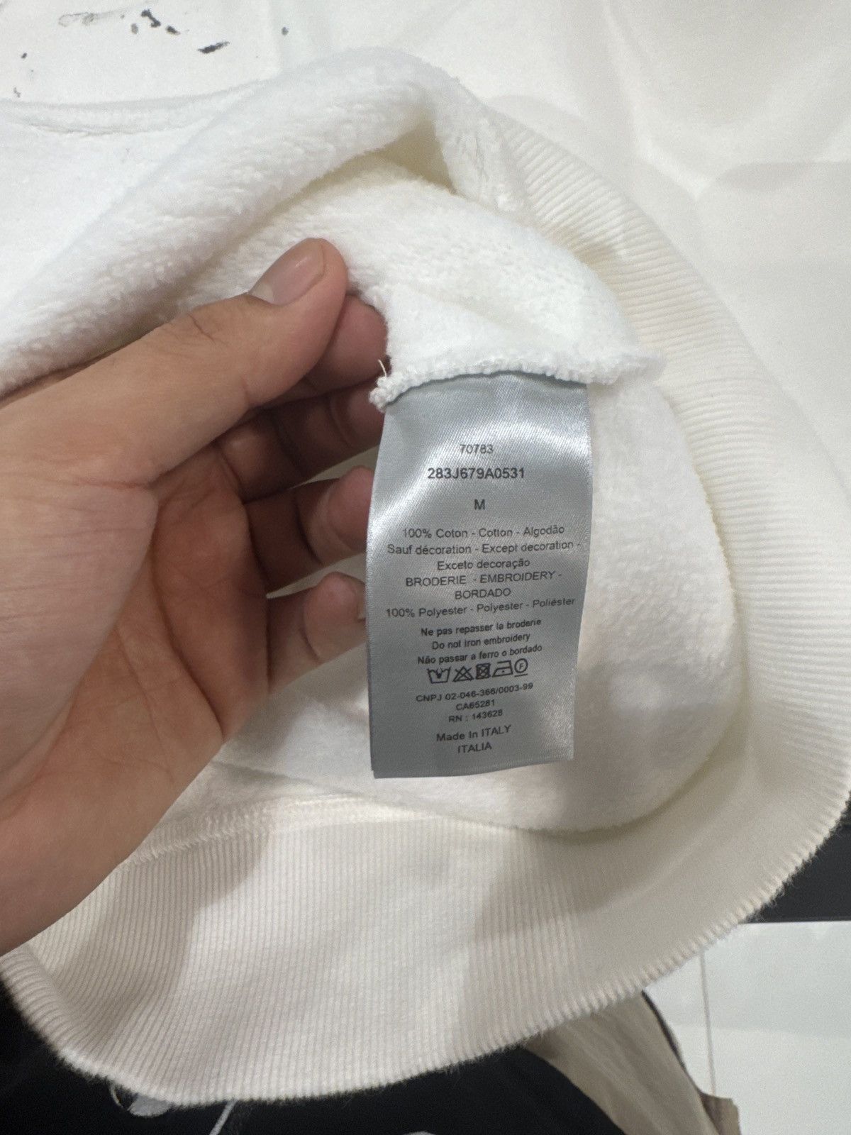 Dior × Travis Scott Cactus Jack Dior Brown Logo White Crewneck Size US M / EU 48-50 / 2 - 5 Thumbnail