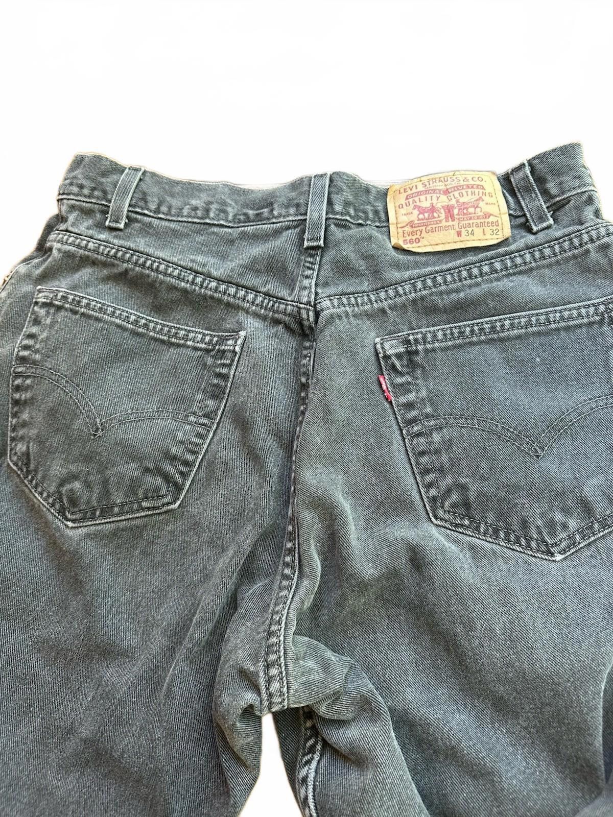 Levi's Levi's 560 Jeans Men's Size 34x32 Black Loose Fit Tapered Size US 34 / EU 50 - 3 Thumbnail