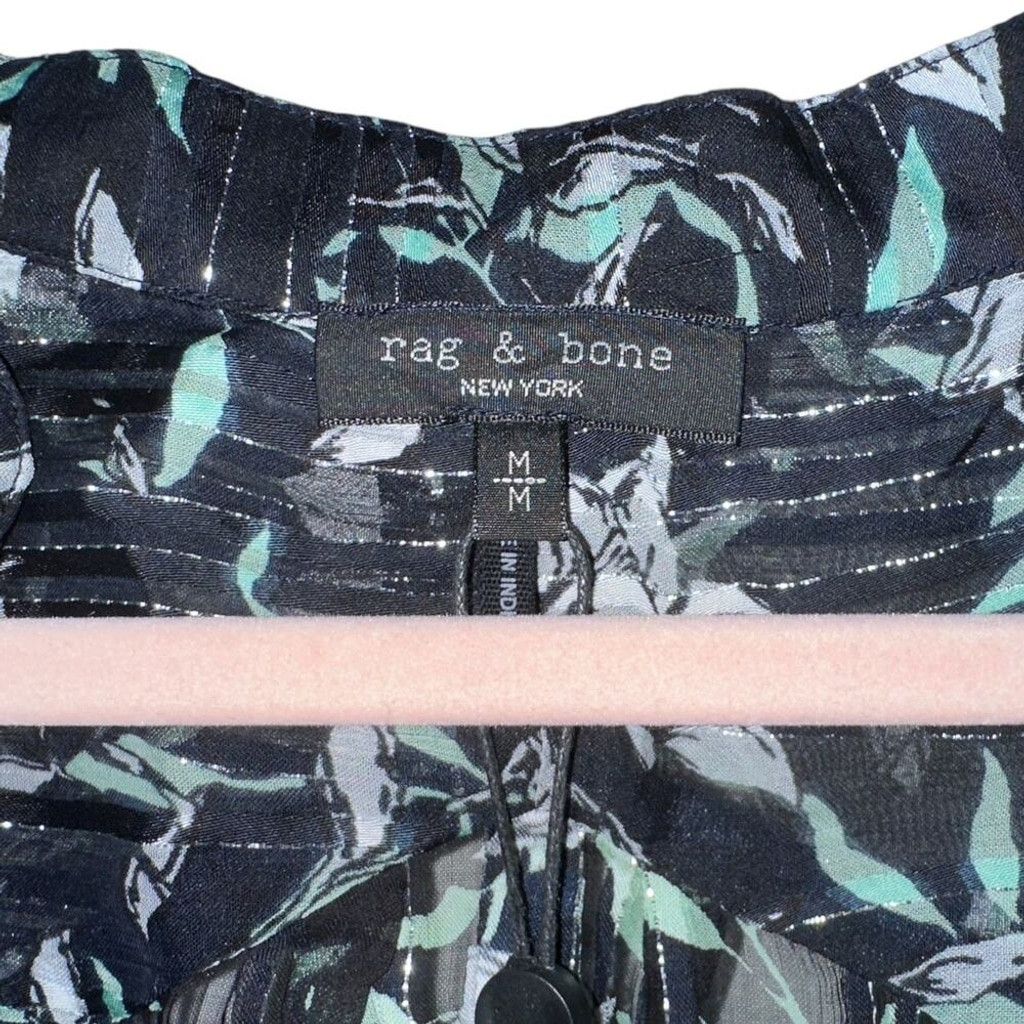 Rag & Bone Rag & Bone Calista Metallic Floral-Print Chiffon Maxi Dress Size M / US 6-8 / IT 42-44 - 6 Thumbnail