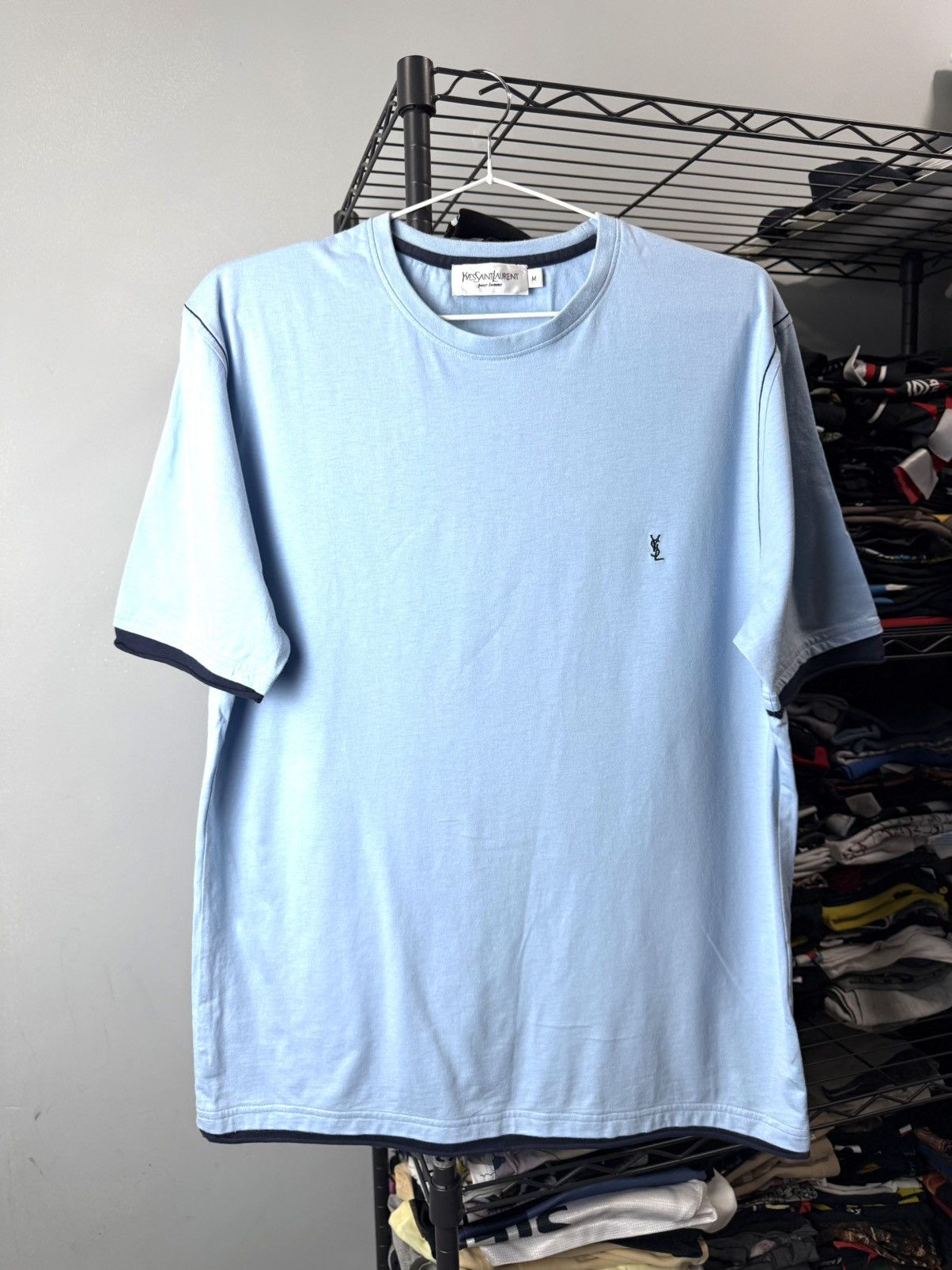 Yves Saint Laurent Vintage 1990’s YSL Yves Saint Laurent Logo T Shirt Size US M / EU 48-50 / 2 - 1 Thumbnail