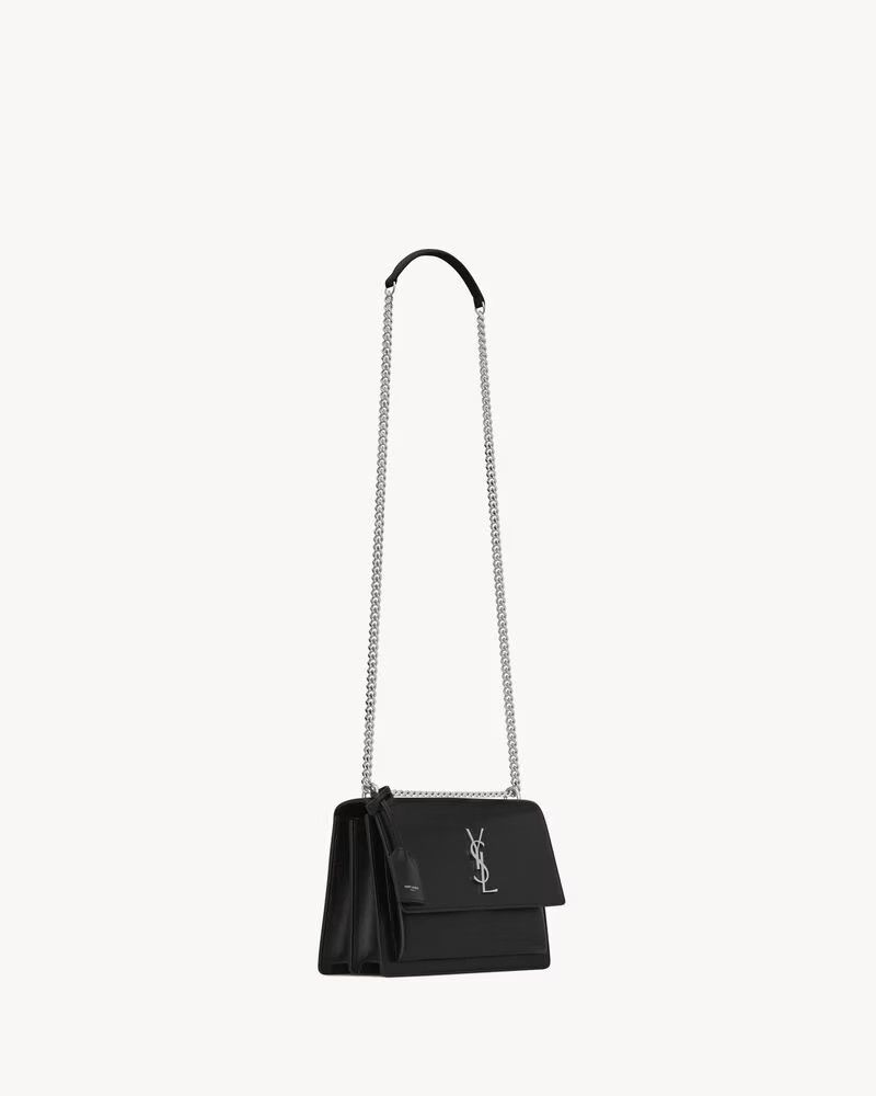 Saint Laurent Paris o1tp1o0125 Size: OS/Large Sunset Bag in Black Size ONE SIZE - 2 Thumbnail