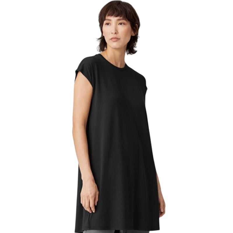 Eileen Fisher Eileen Fisher Viscose Jersey Cap Sleeve Dress XS Size XS / US 0-2 / IT 36-38 - 1 Thumbnail