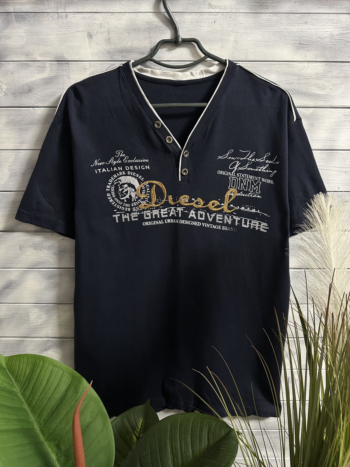 Diesel × Vintage Rare Vintage T-Shirt Diesel The Great Adventure Punk Logo Size US XL / EU 56 / 4 - 1 Thumbnail