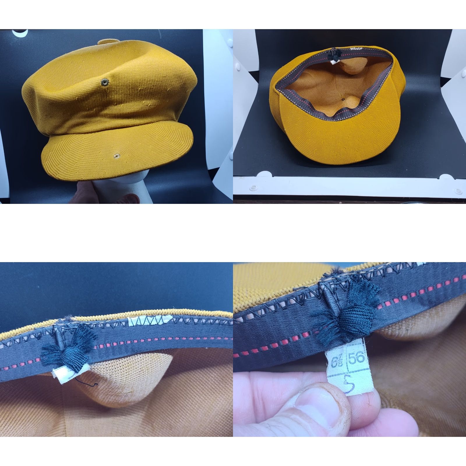 Vintage VINTAGE 1960s Newsboy Hat Yellow Size 6 7/8 Casual Retro Hippy Unbranded US Size ONE SIZE - 8 Thumbnail