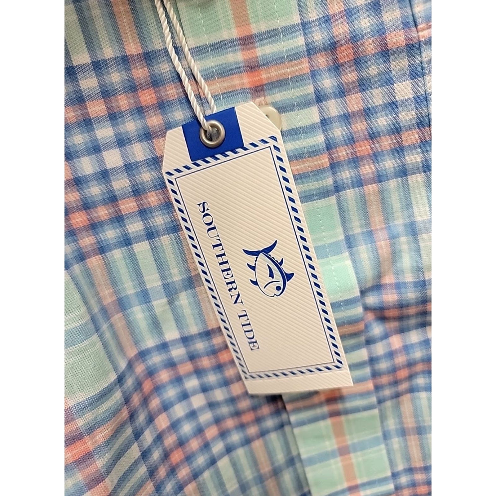 Southern Tide NWT Southern Tide Shirt Mens Small Blue Plaid Classic Fit Cotton Size US S / EU 44-46 / 1 - 4 Thumbnail