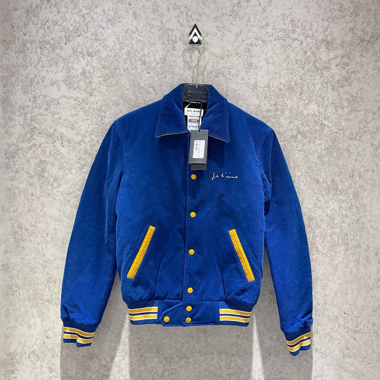 Saint Laurent Paris Saint Laurent Blue Corduroy Baseball Jacket Size US S / EU 44-46 / 1 - 1 Thumbnail