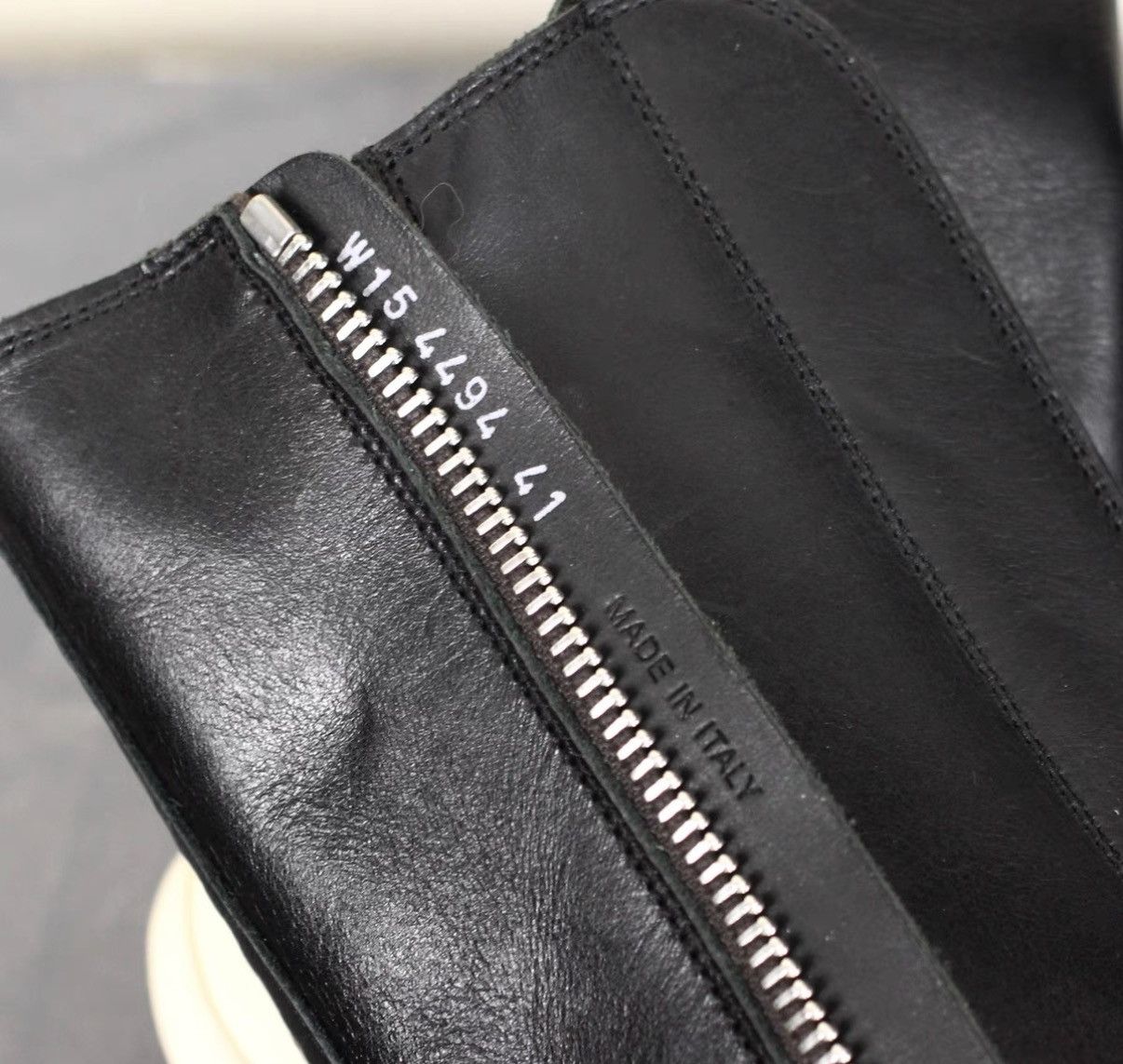 Rick Owens Rick Owens Leather High-Top Extended Tongue Military Boots Size US 8 / EU 41 - 7 Thumbnail