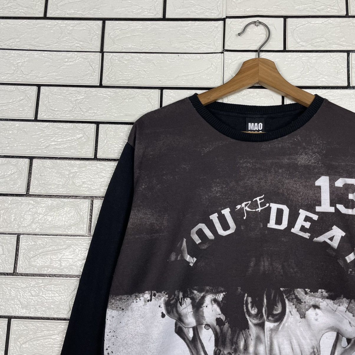 Japanese Brand Mao Mao You're Dead Big Print Sweatshirt Size US M / EU 48-50 / 2 - 6 Thumbnail